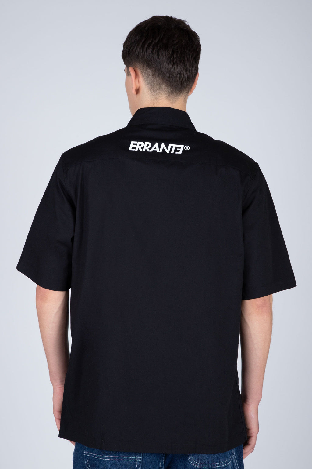 Camisa Half Zip M/C 8Cinco Negro ERRANTE
