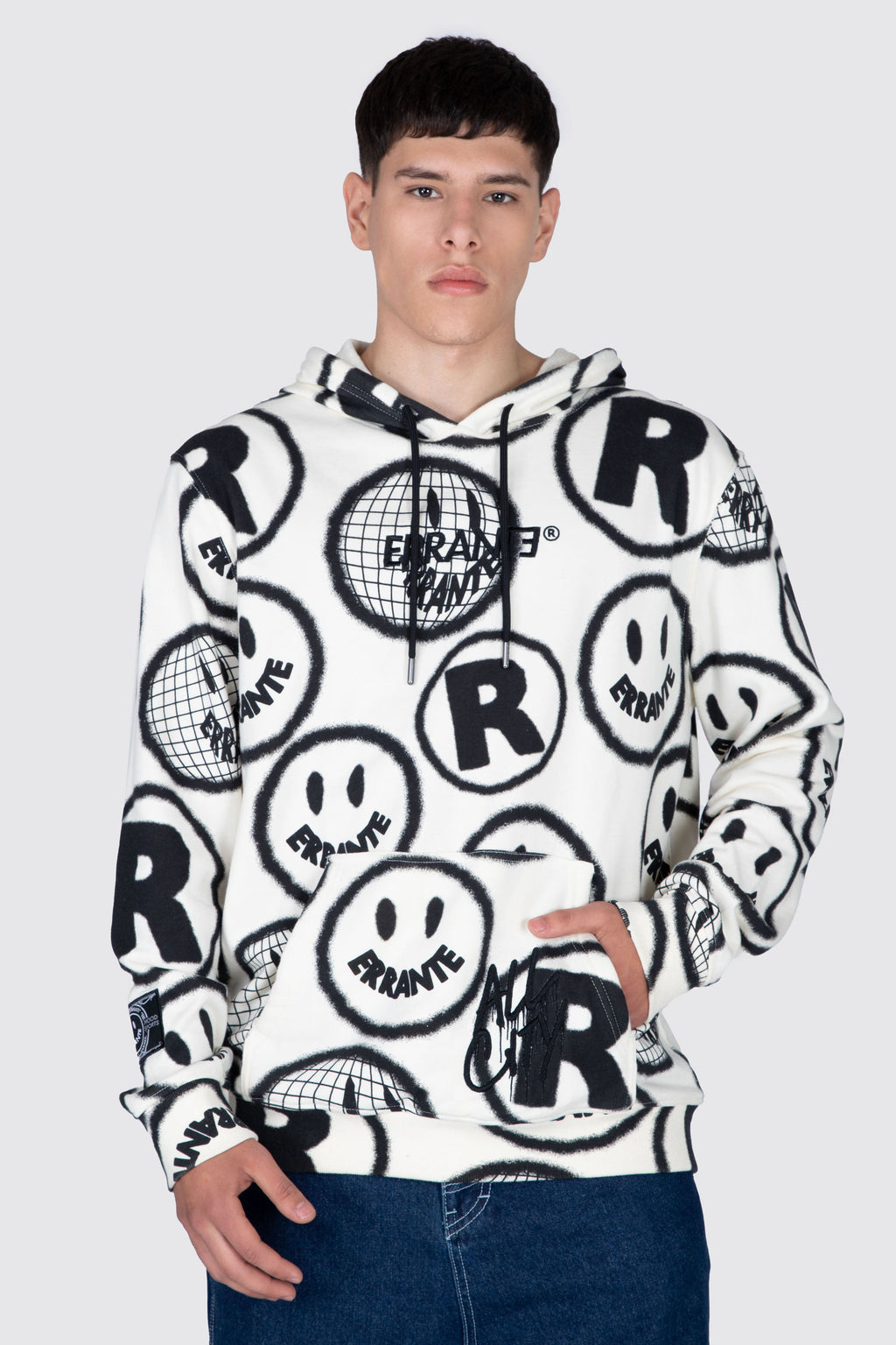 Poleron Hood Happy Soul Blanco ERRANTE