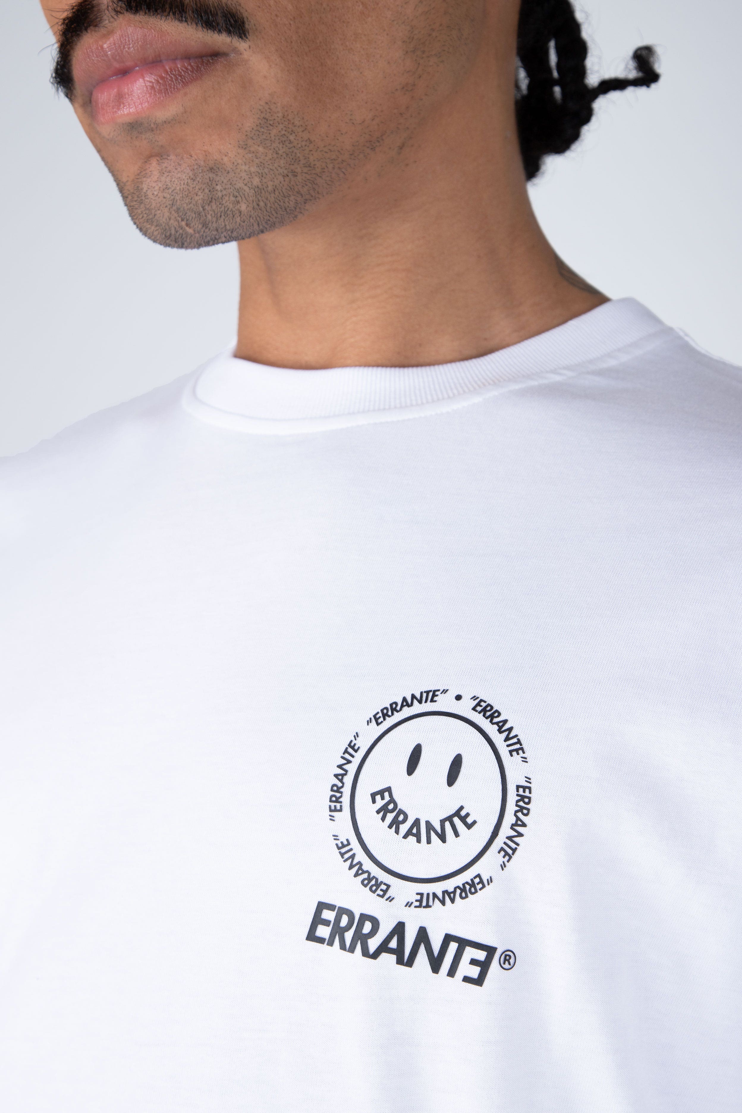 Polera M/C Happy Face Blanco ERRANTE