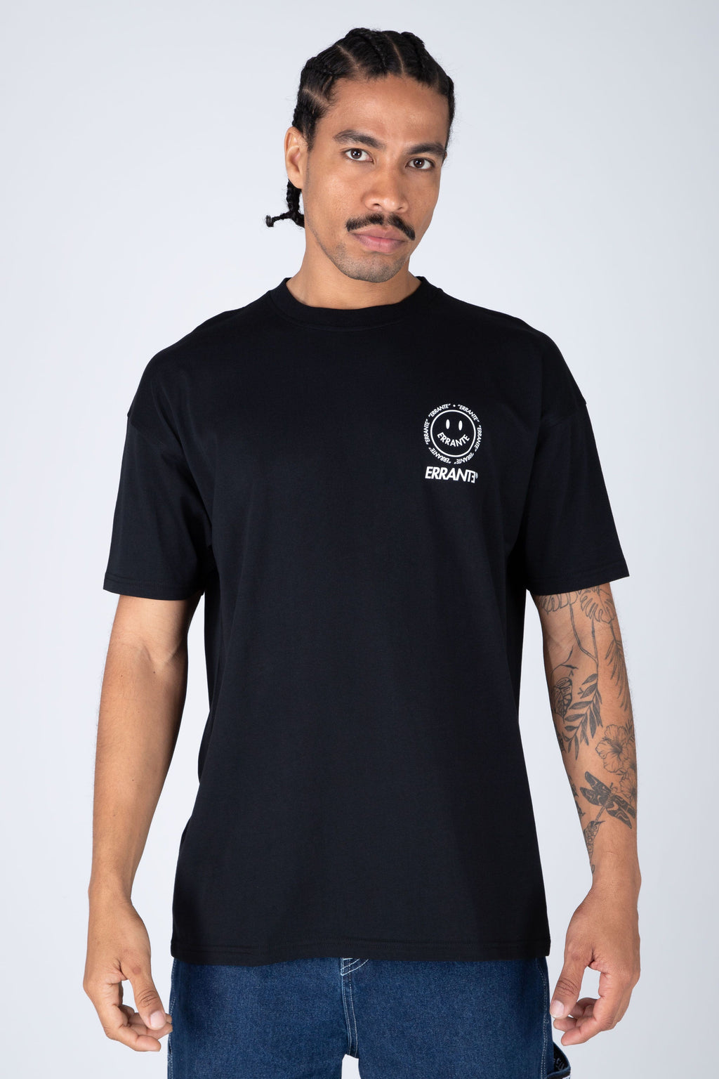 Polera M/C Happy Face Negro ERRANTE