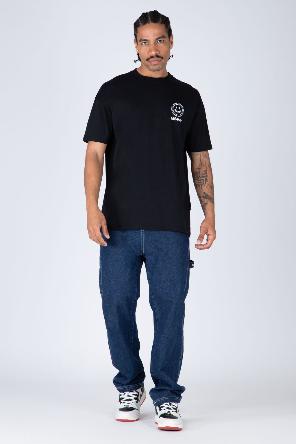 Polera M/C Happy Face Negro ERRANTE