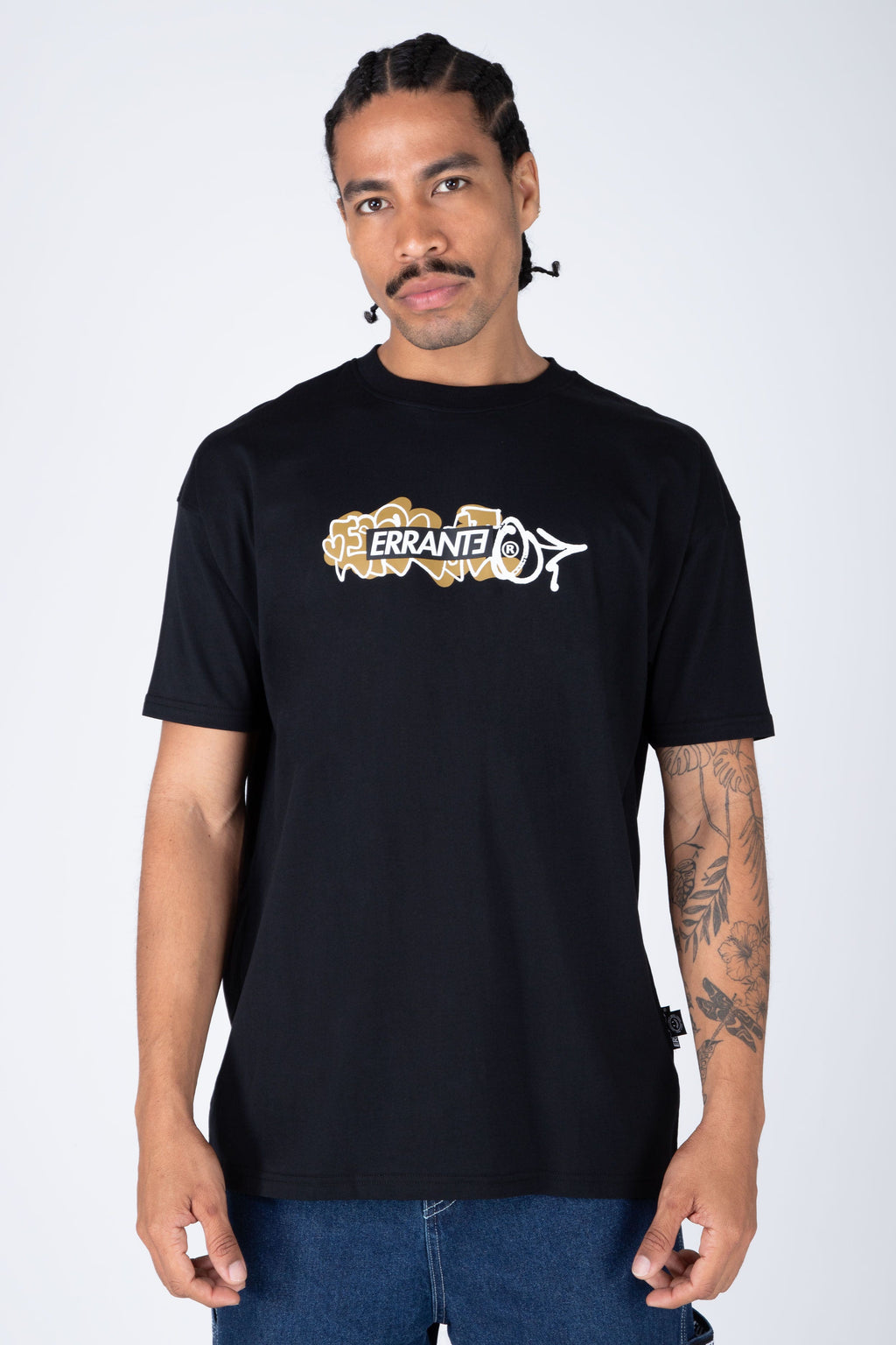 Polera M/C Dooble Box Negro ERRANTE