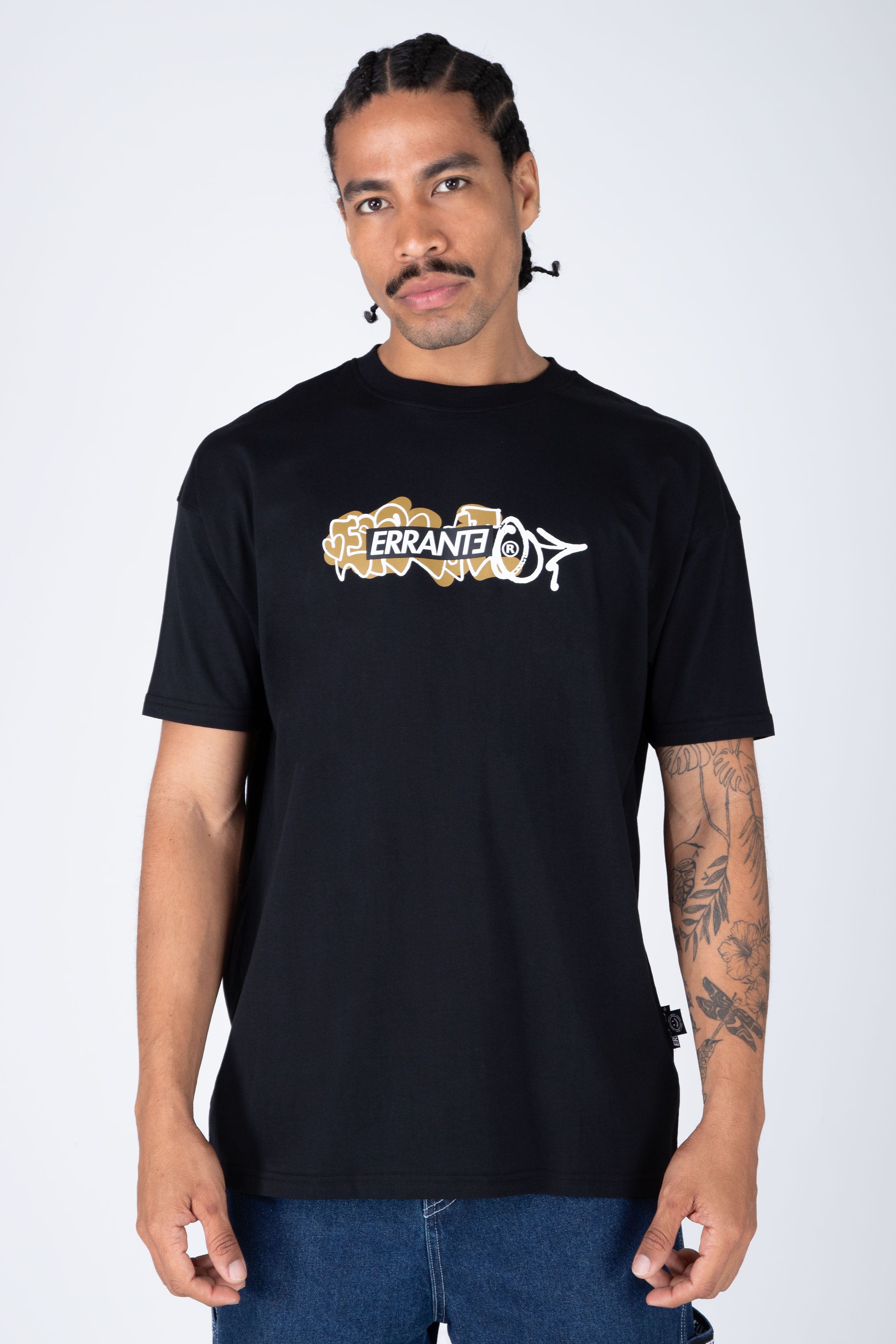 Polera M/C Dooble Box Negro ERRANTE
