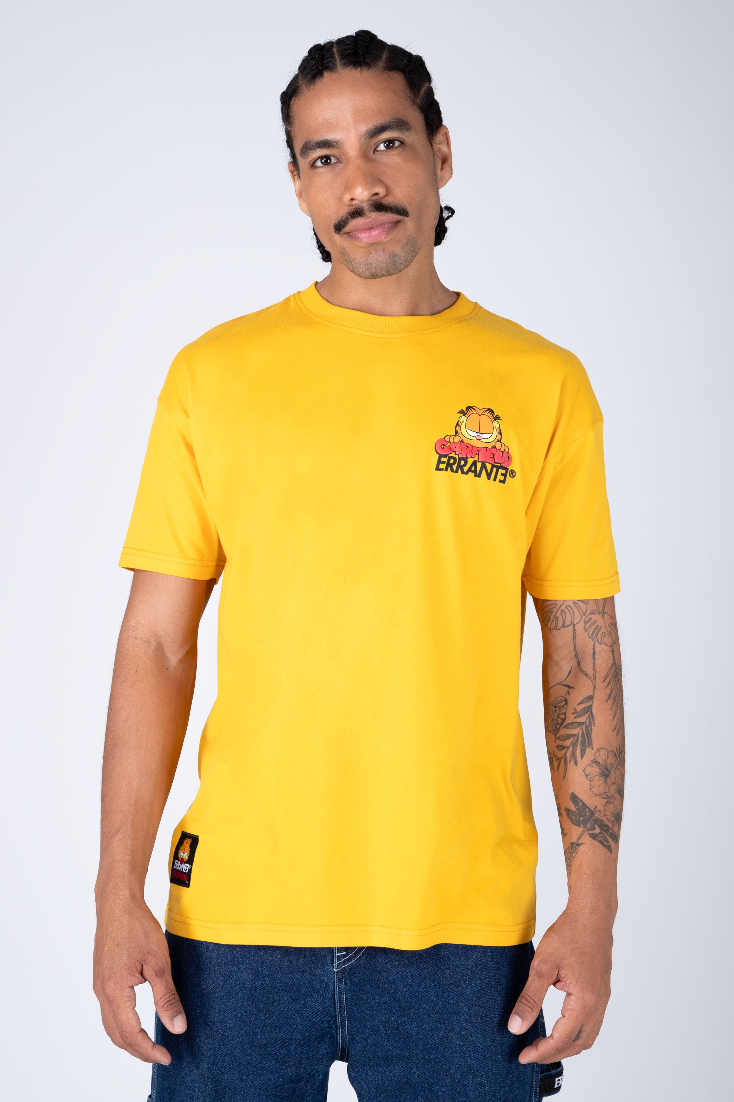 Polera M/C Garfield Are You Sure? Amarillo ERRANTE