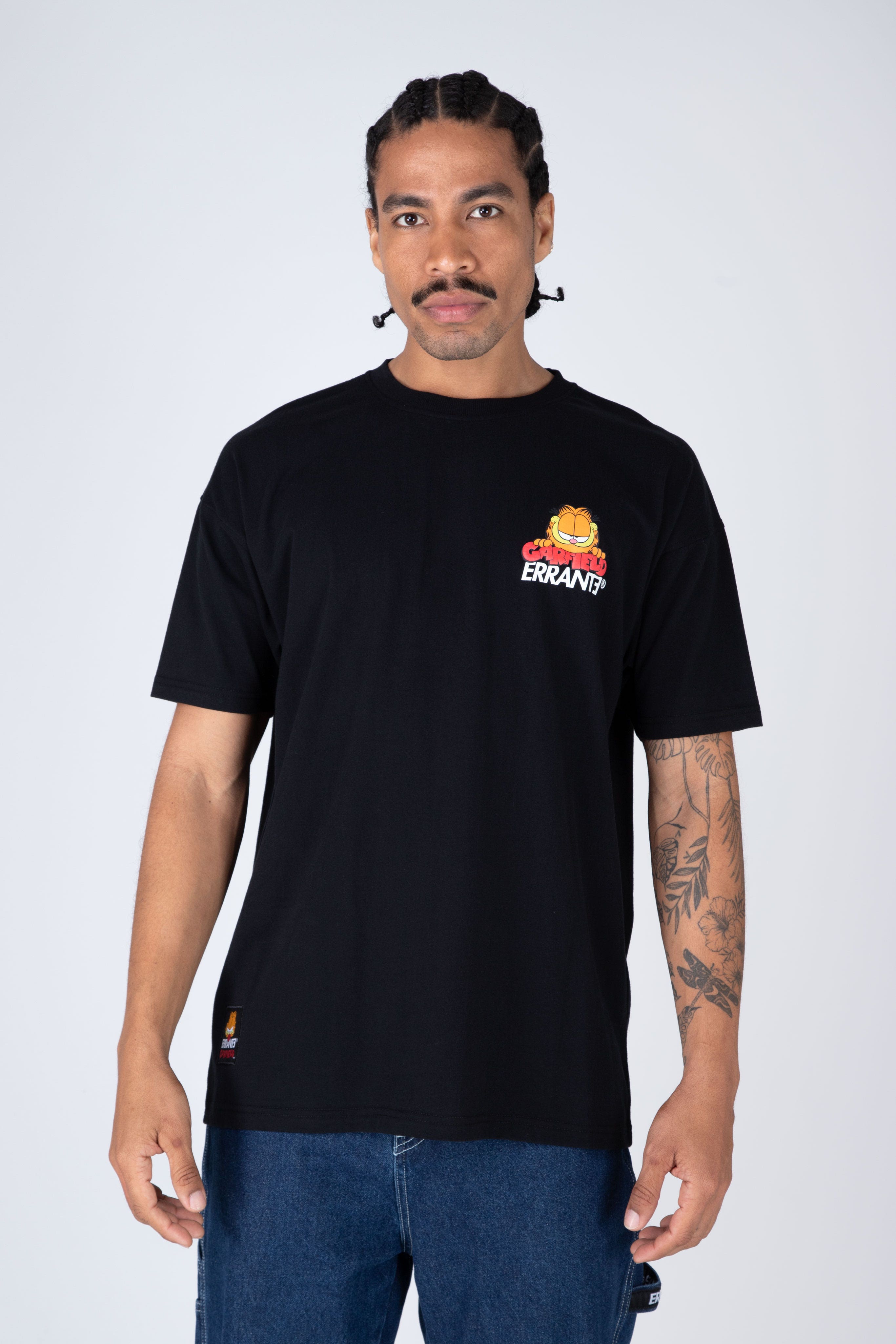 Polera M/C Garfield Are You Sure? Negro ERRANTE