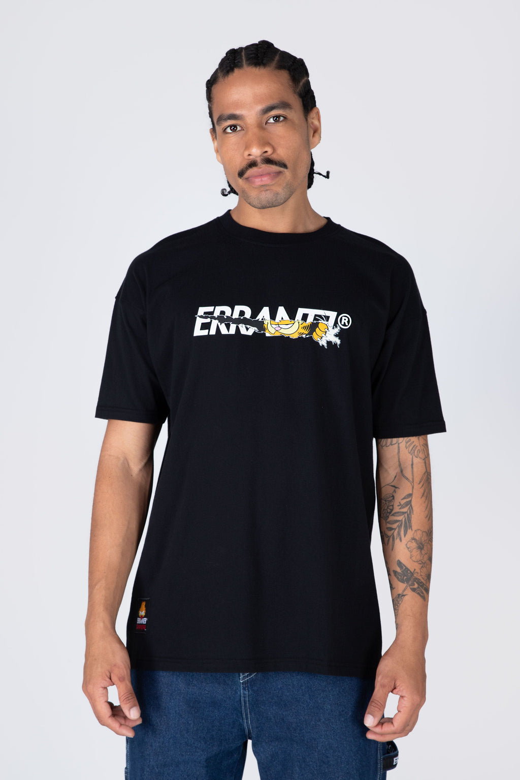 Polera M/C Garfield Breaking Rules Negro ERRANTE