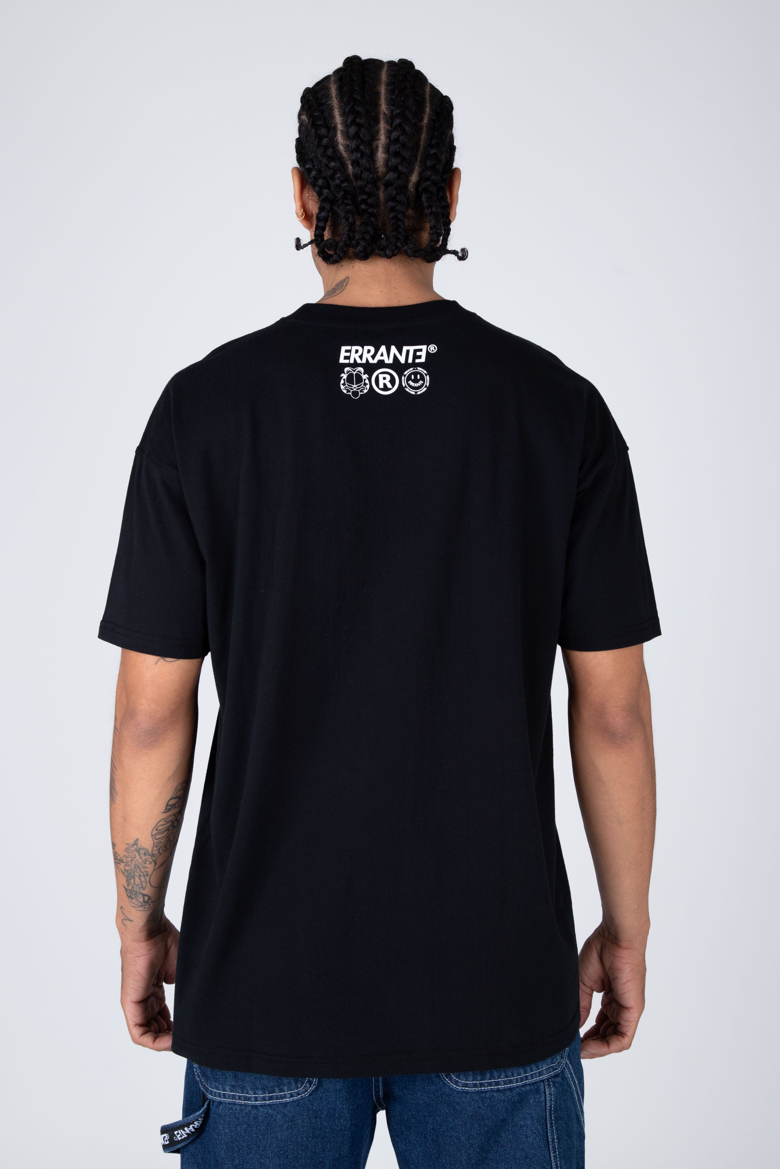 Polera M/C Garfield Breaking Rules Negro ERRANTE
