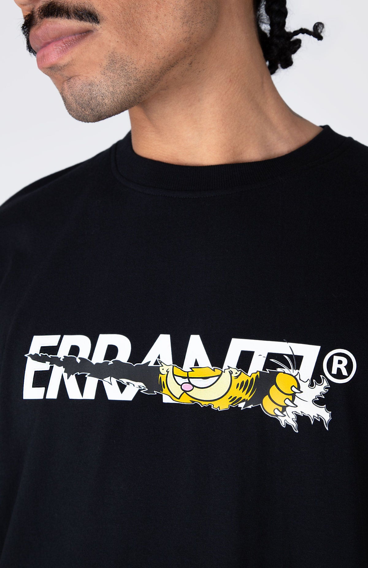 Polera M/C Garfield Breaking Rules Negro ERRANTE