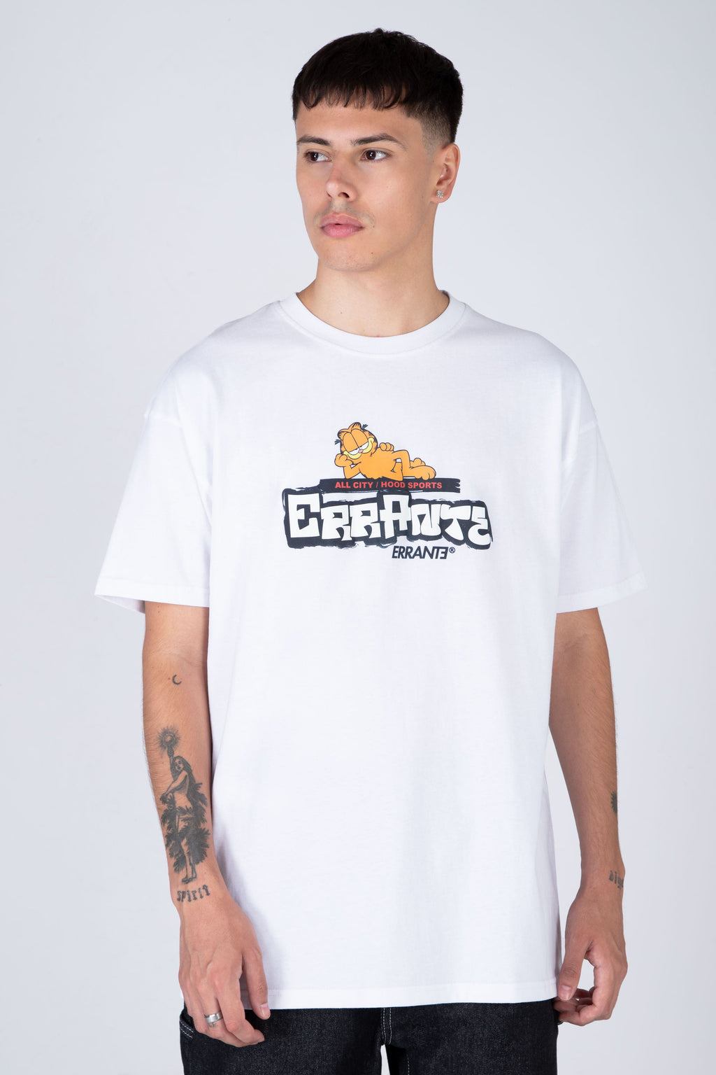 Polera M/C Garfield Cat World Blanco ERRANTE