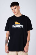 Polera M/C Garfield Cat World Negro ERRANTE