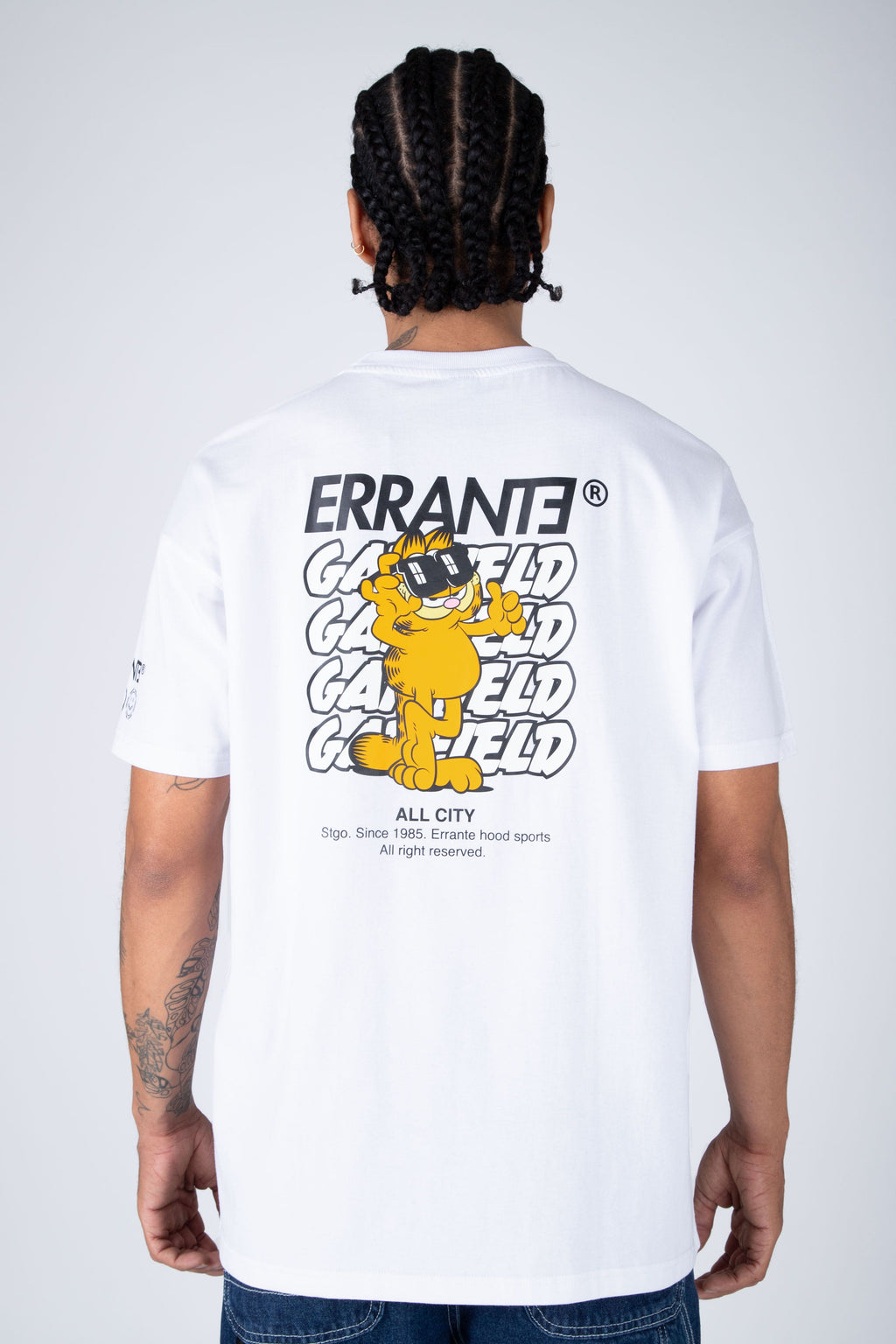 Polera M/C Garfield Cool Cat Blanco ERRANTE