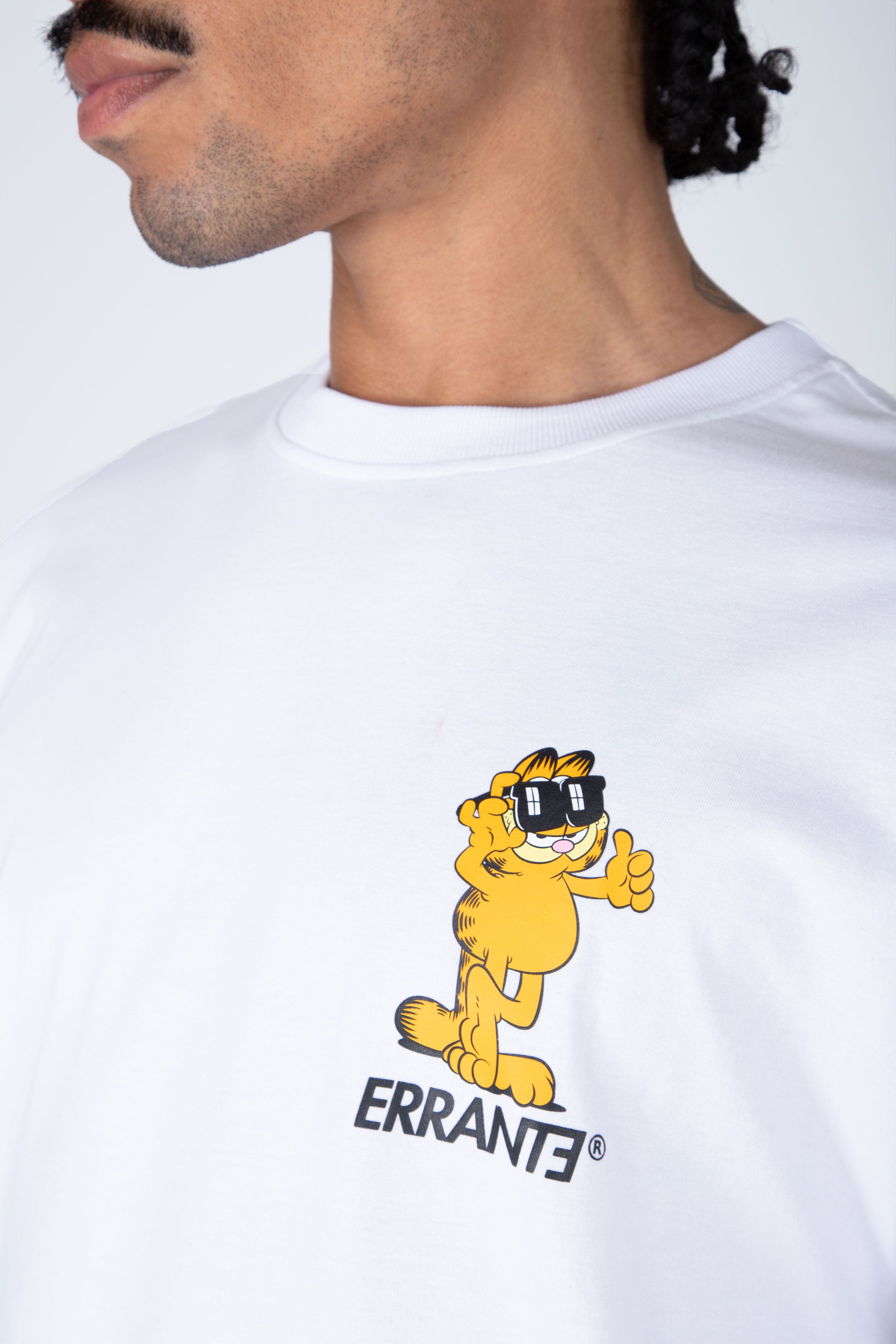 Polera M/C Garfield Cool Cat Blanco ERRANTE