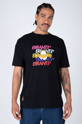 Polera M/C Garfield Hug Me Negro ERRANTE