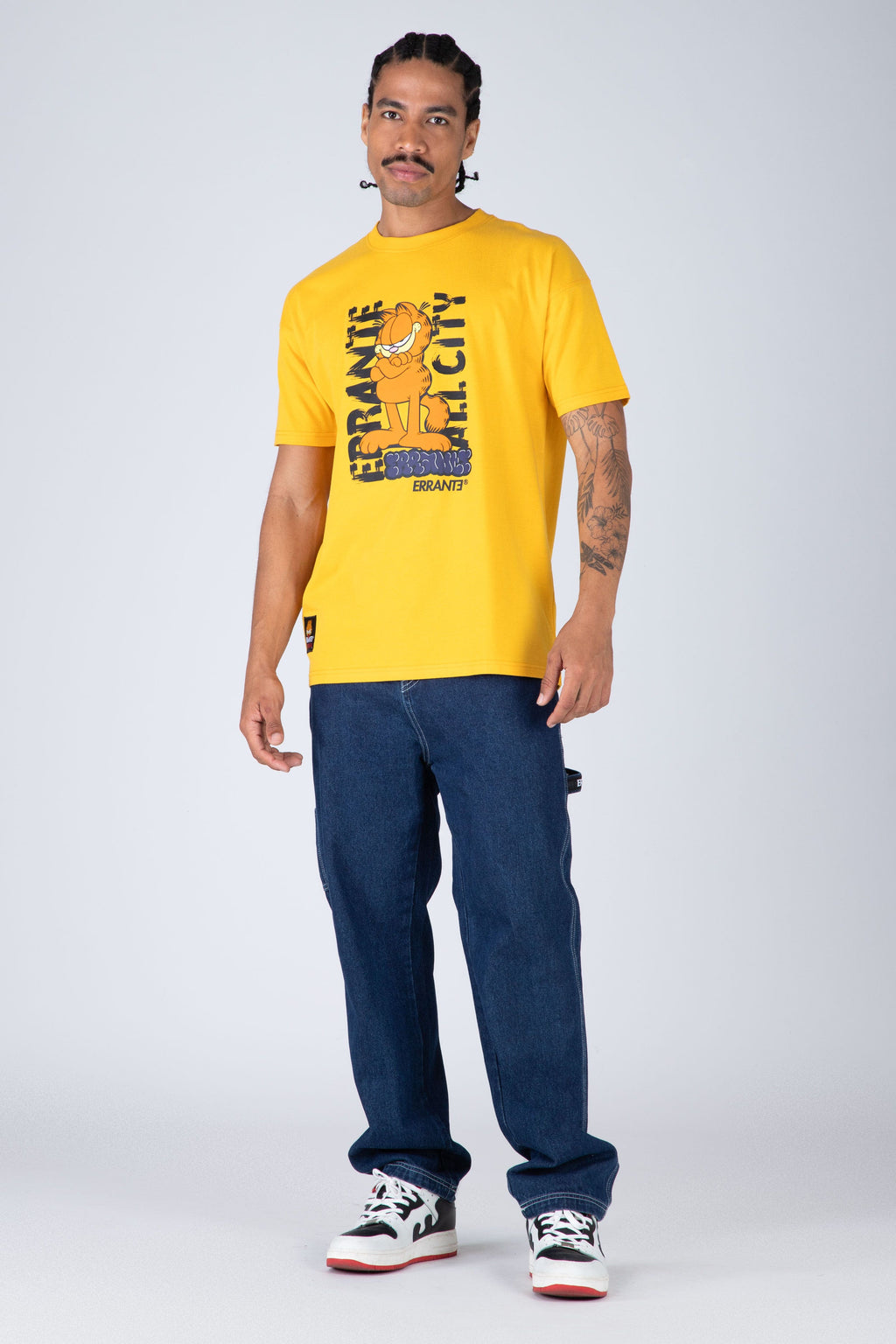 Polera M/C Garfield Street Cat Amarillo ERRANTE