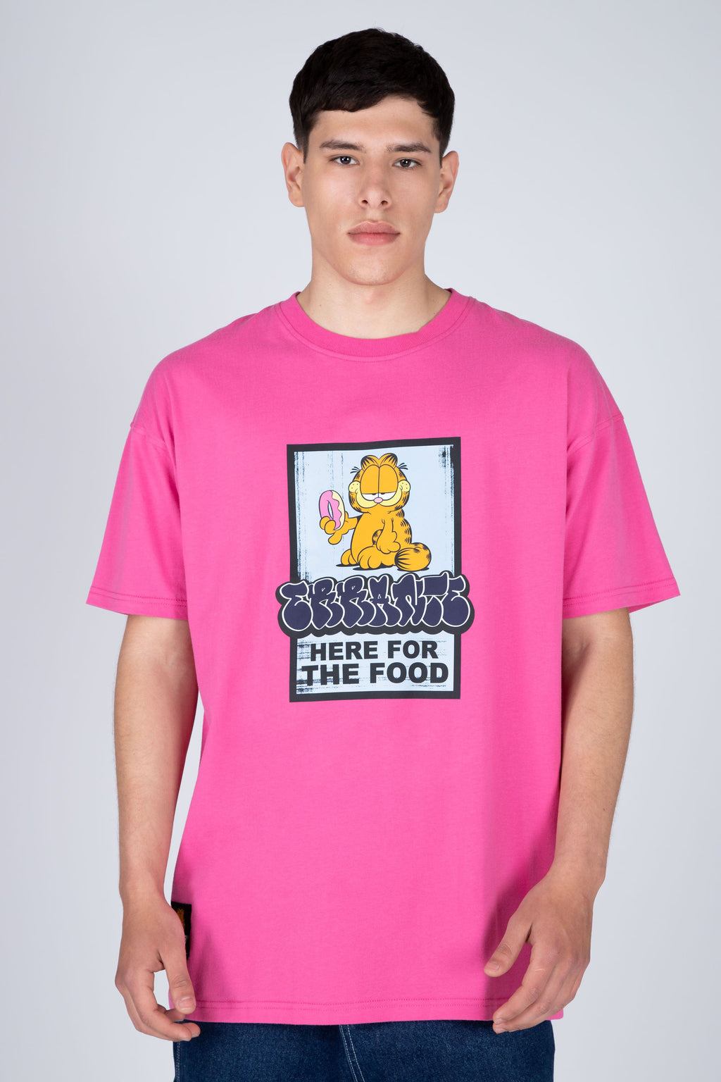 Polera M/C Garfield Eat Me Rosado ERRANTE