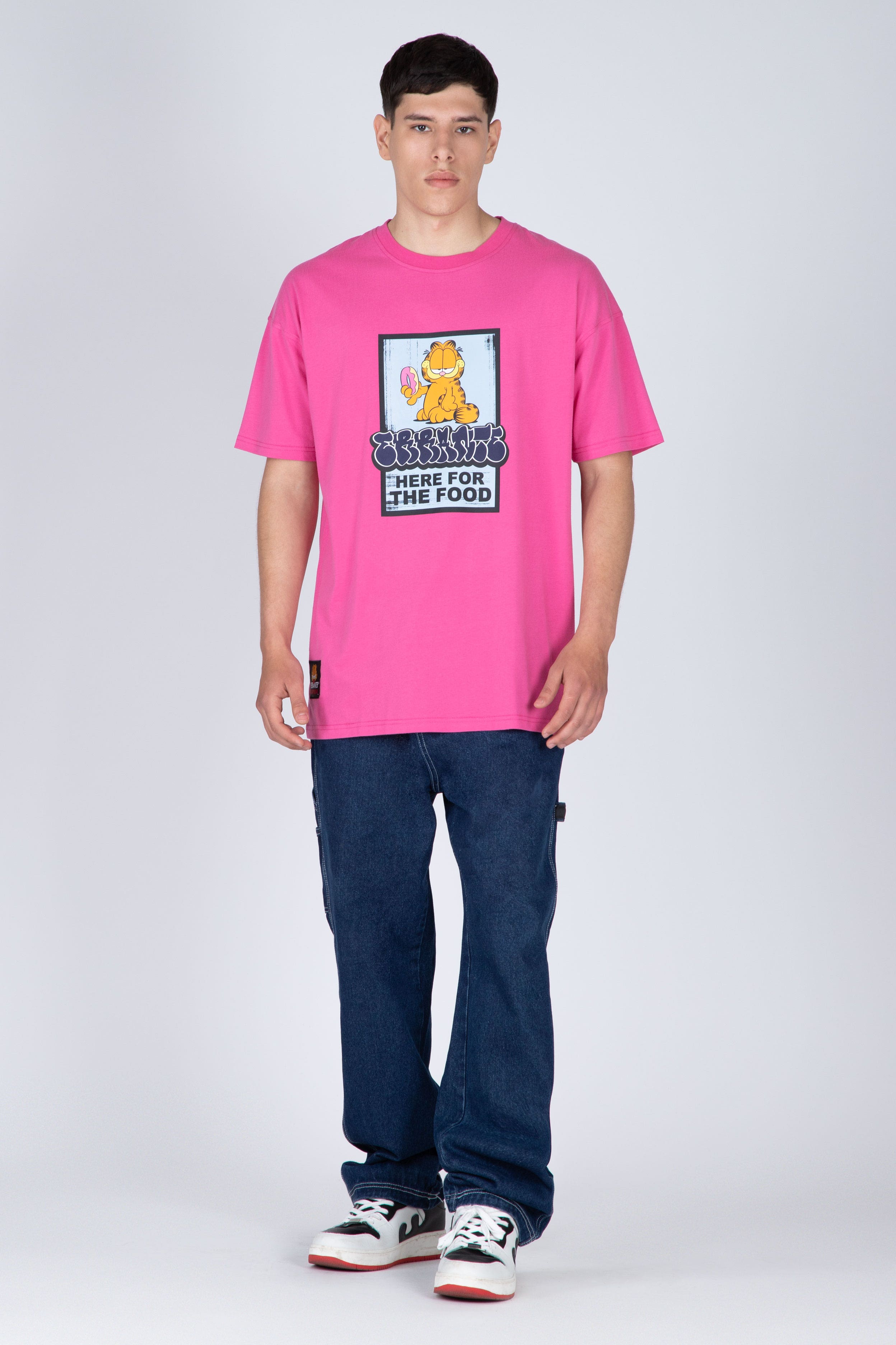 Polera M/C Garfield Eat Me Rosado ERRANTE