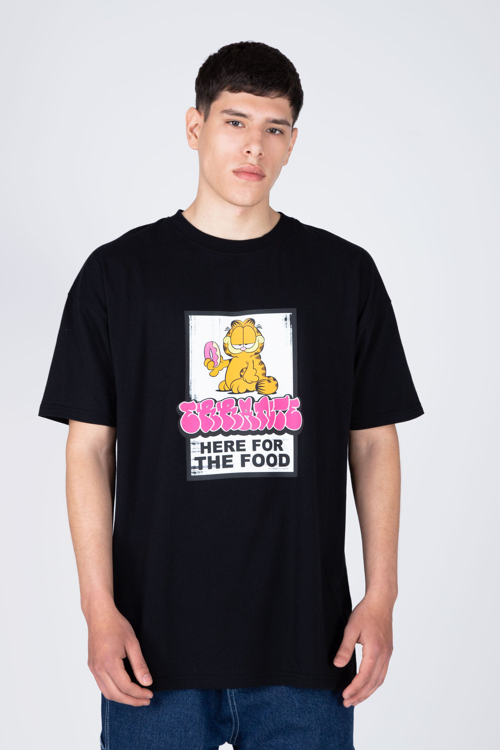 Polera M/C Garfield Eat Me Negro ERRANTE