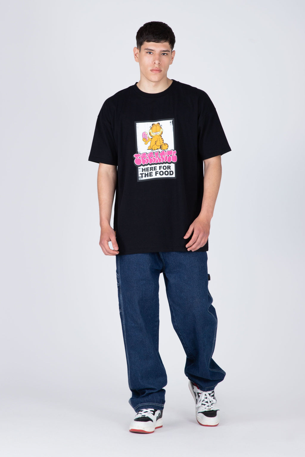 Polera M/C Garfield Eat Me Negro ERRANTE