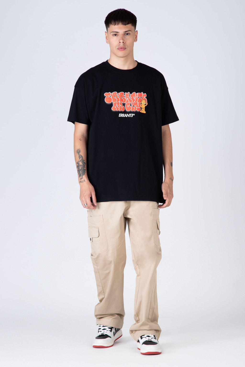 Polera M/C Garfield Too Good Negro ERRANTE