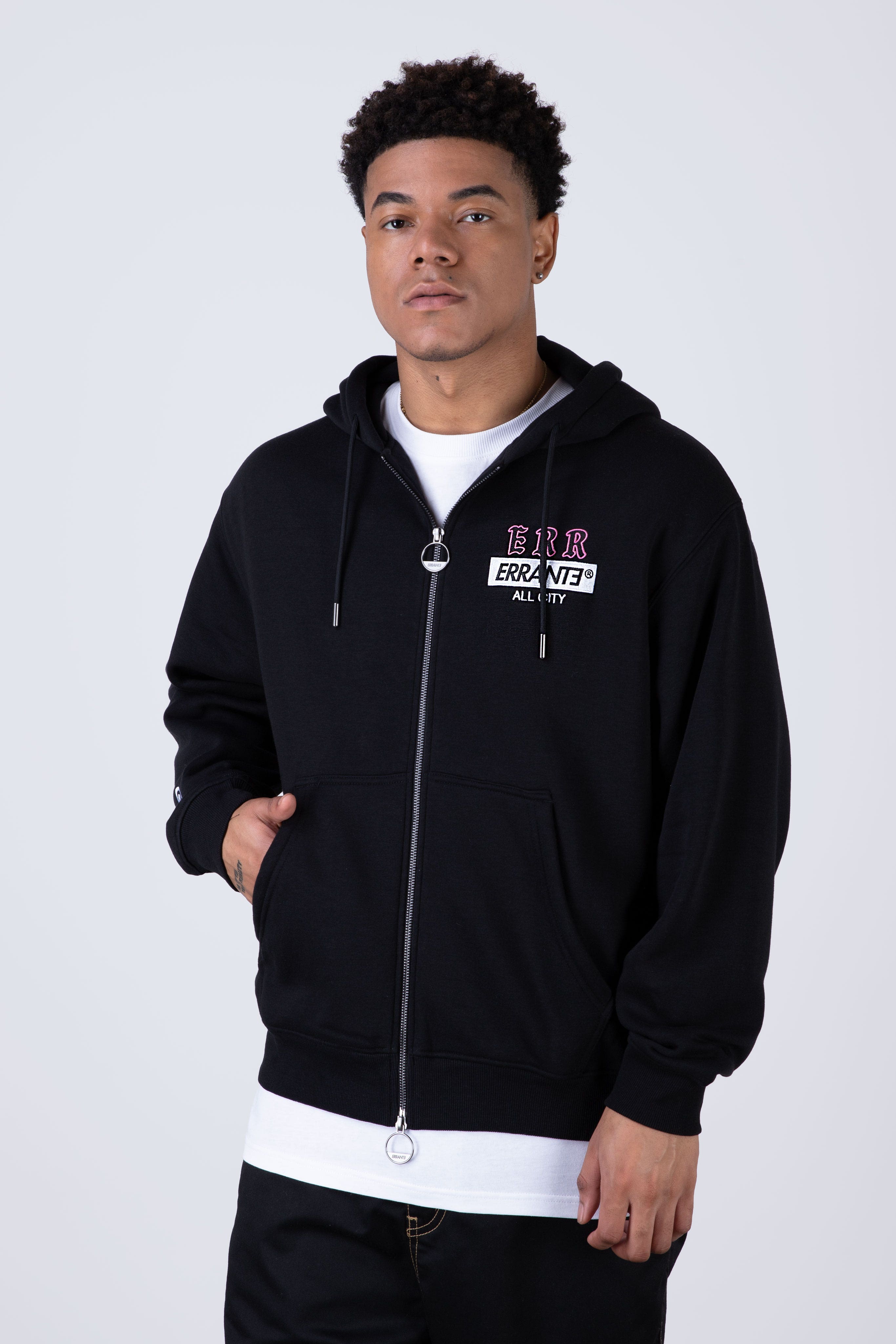 Poleron Zip Real Negro ERRANTE