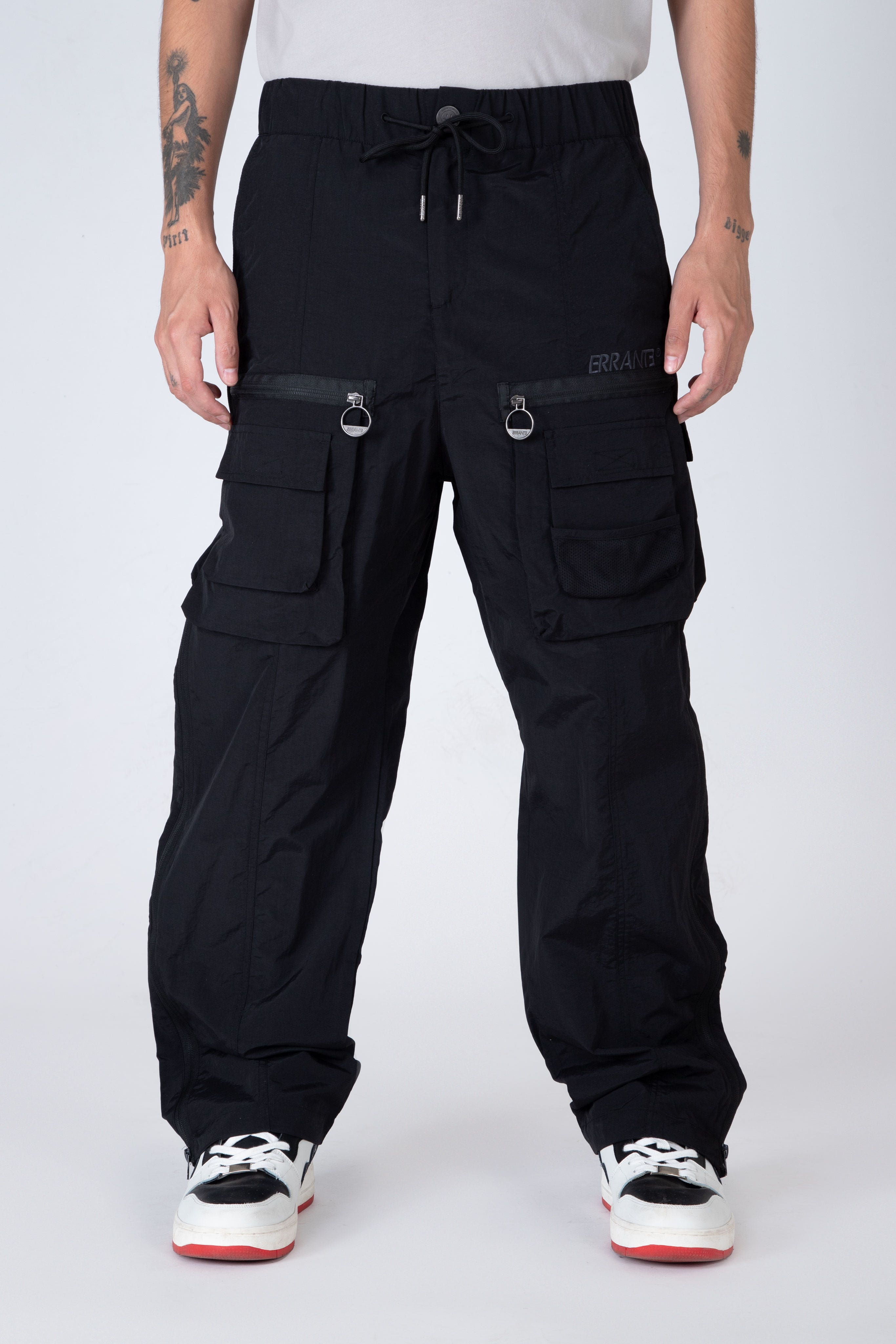 Pantalon Cargo Graff Y Mesh Negro ERRANTE
