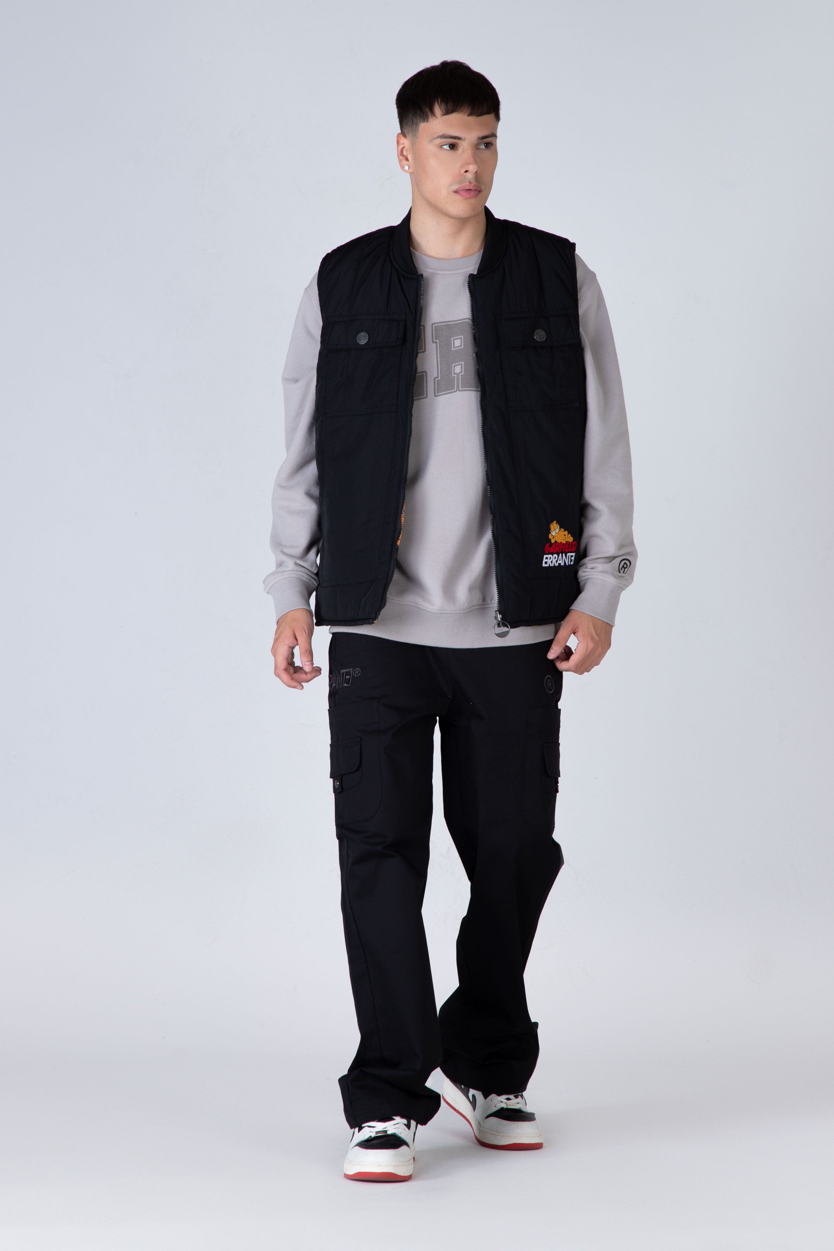 Chaqueta Vest Reversible Garfield Time Negro ERRANTE