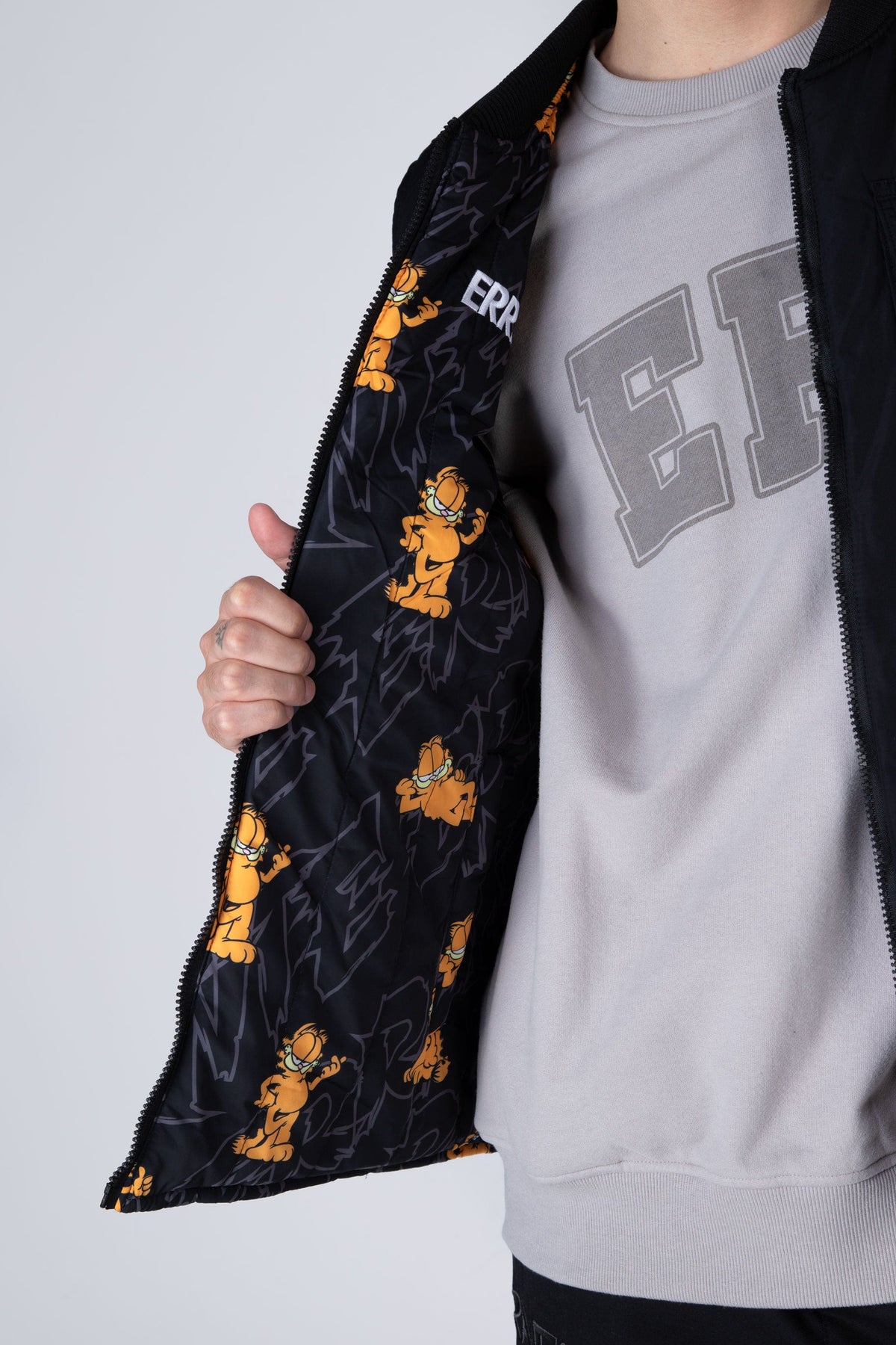 Chaqueta Vest Reversible Garfield Time Negro ERRANTE