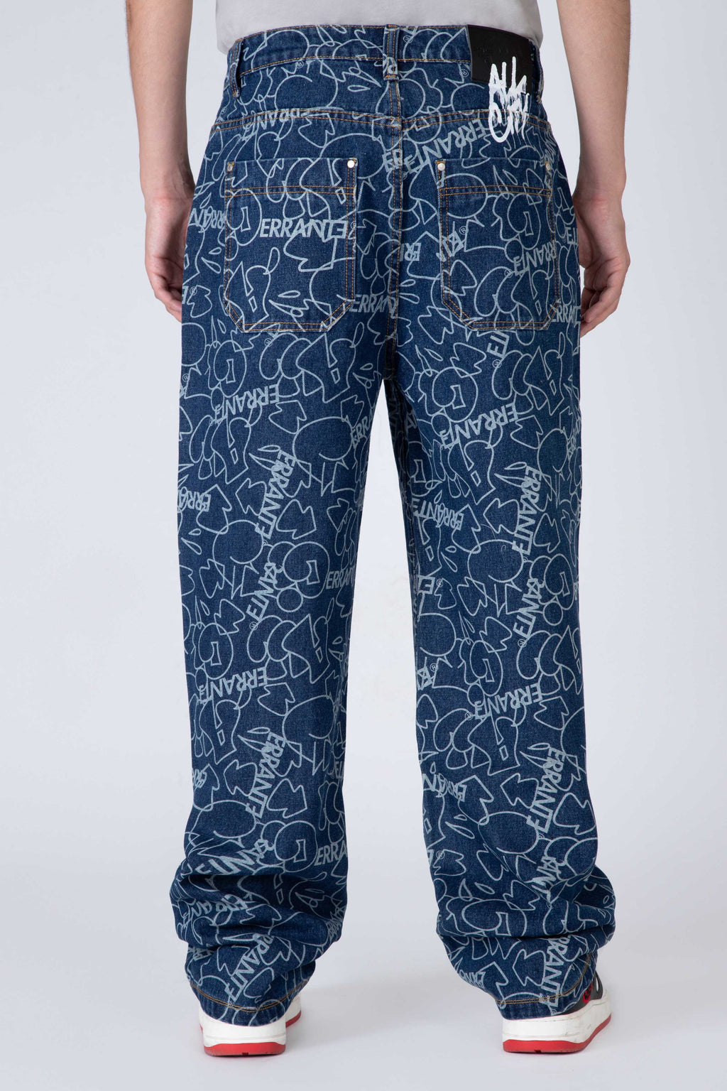 Jeans Denim All Over Azul ERRANTE
