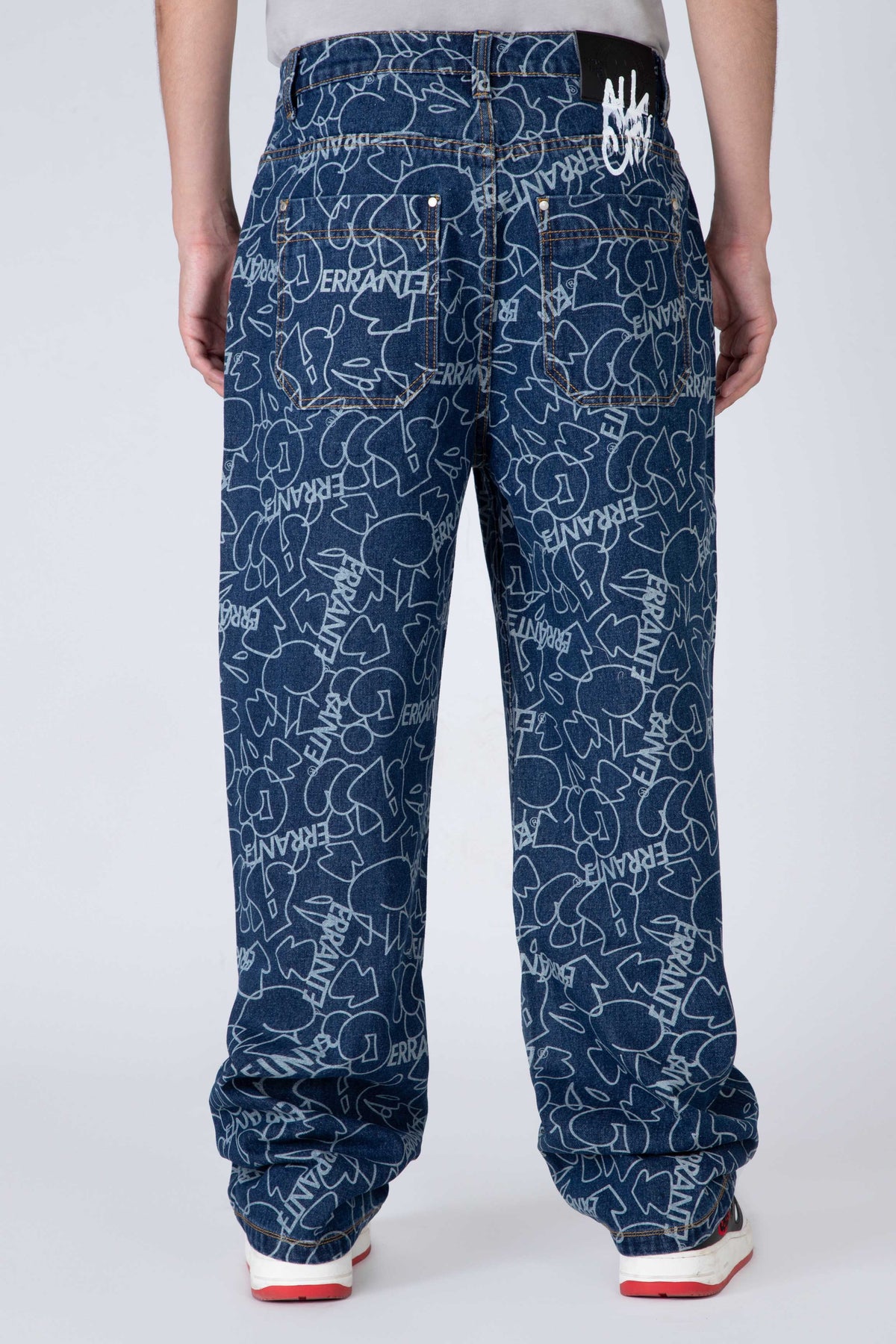 Jeans Denim All Over Azul ERRANTE