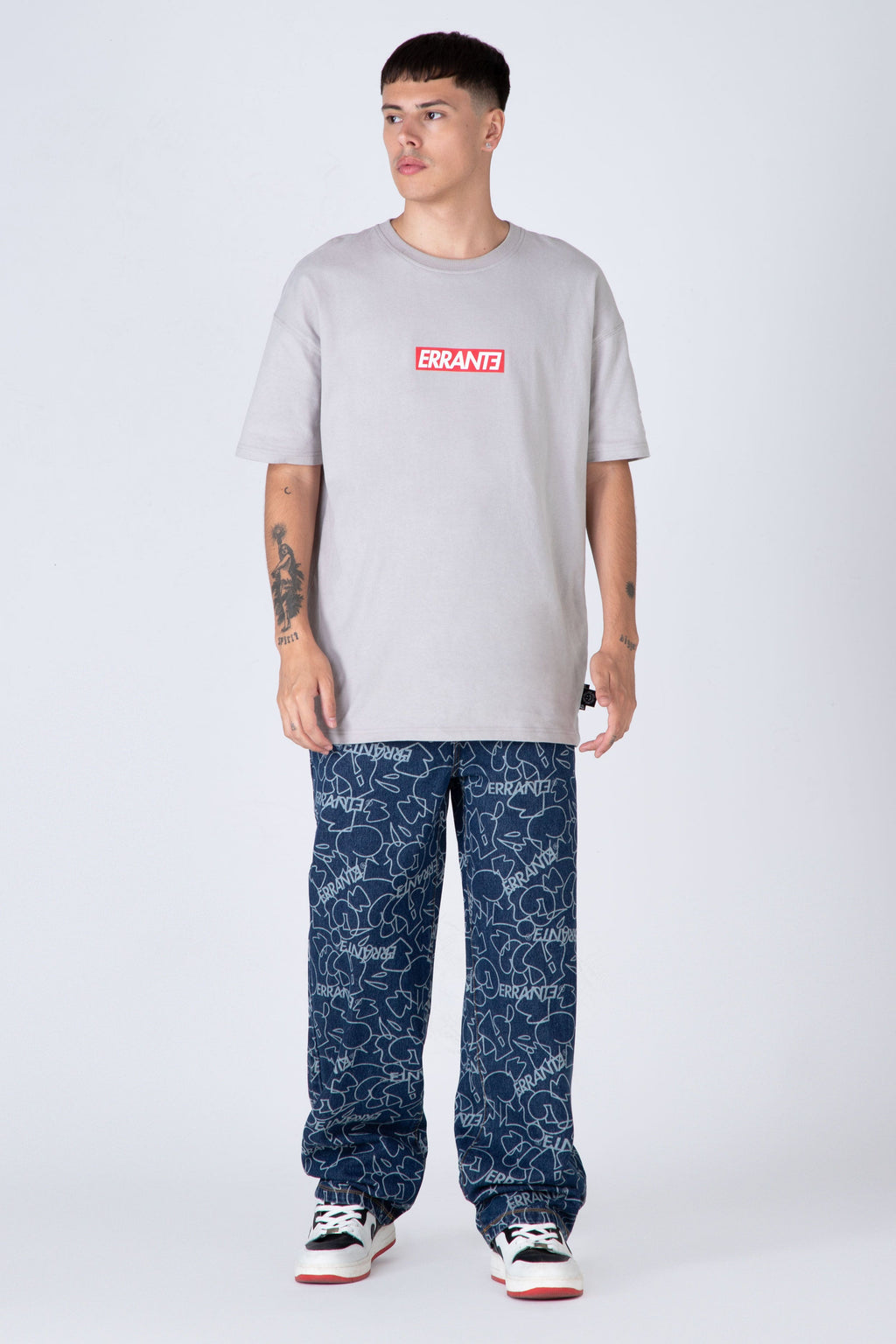 Jeans Denim All Over Azul ERRANTE