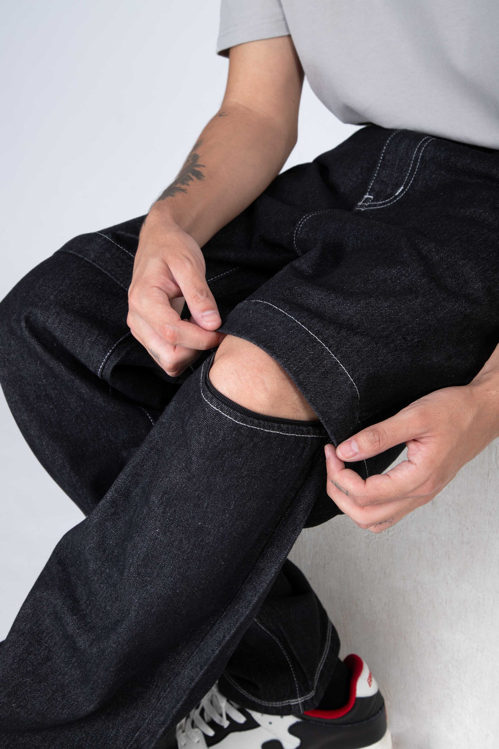 Jeans Carpenter Zip Off Negro ERRANTE