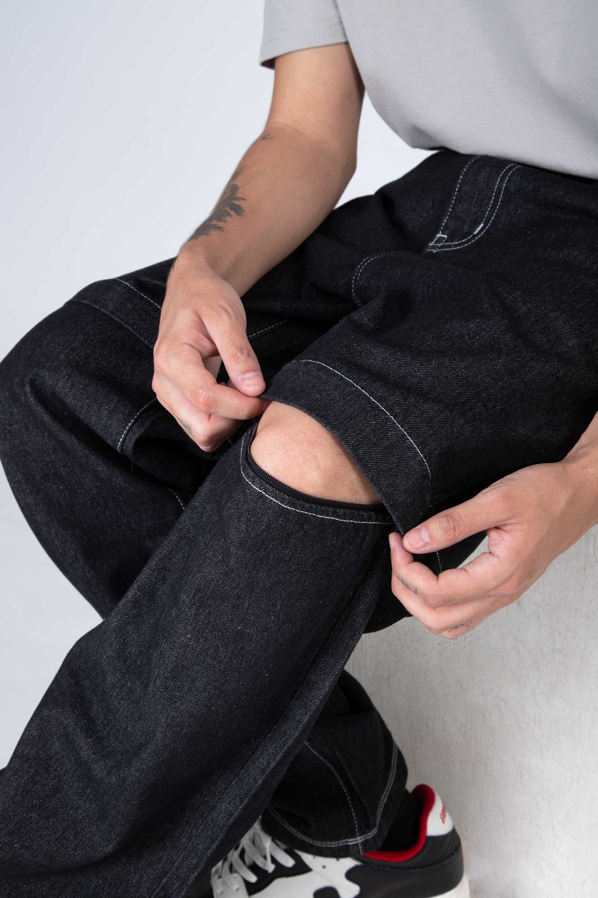 Jeans Carpenter Zip Off Negro ERRANTE