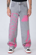 Jeans Stain Gris/Rosado ERRANTE