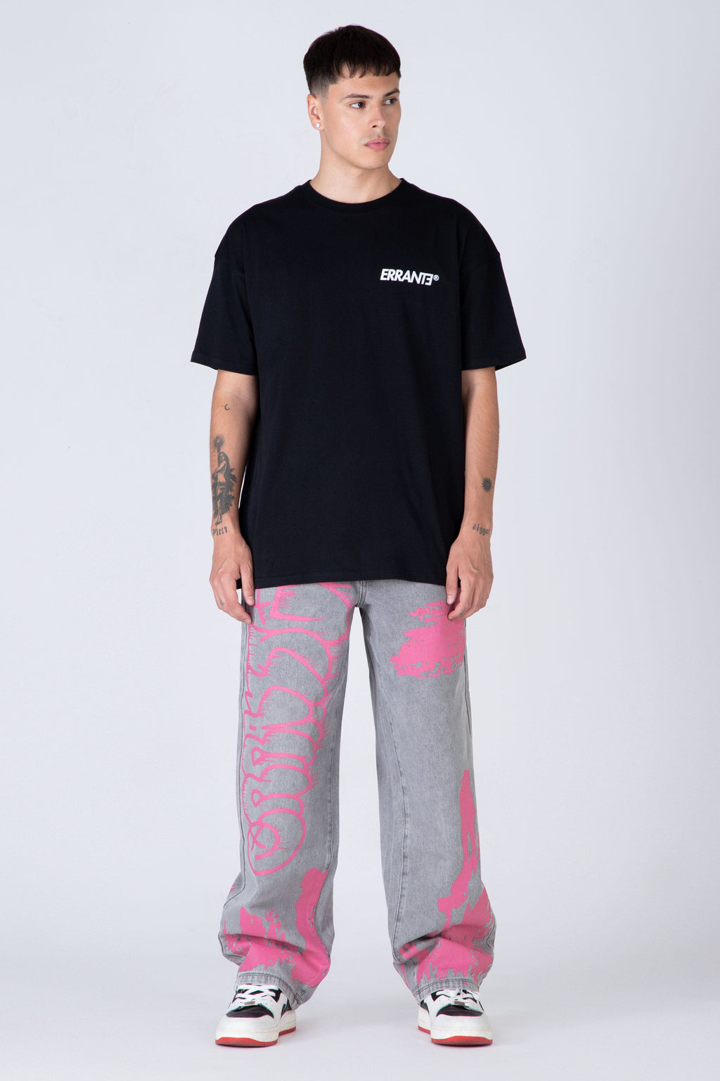 Jeans Stain Gris/Rosado ERRANTE