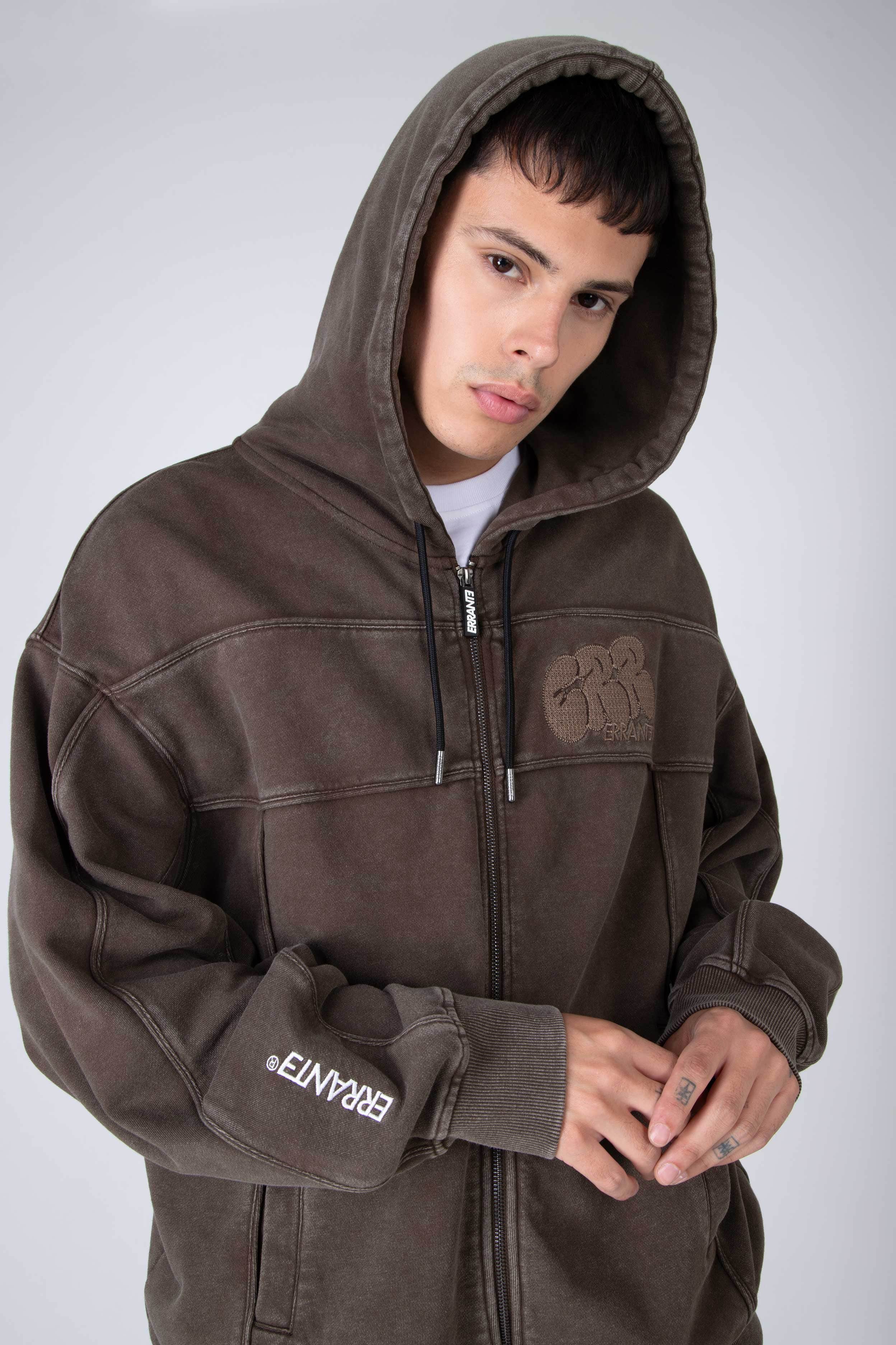 Poleron Zip Choise Café ERRANTE