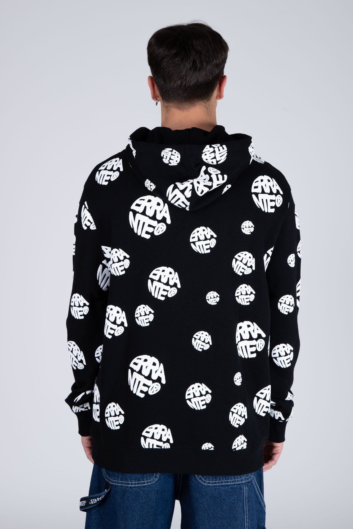 Poleron Hood Post Negro ERRANTE