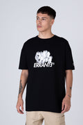 Polera Manga Corta Marble Negro ERRANTE