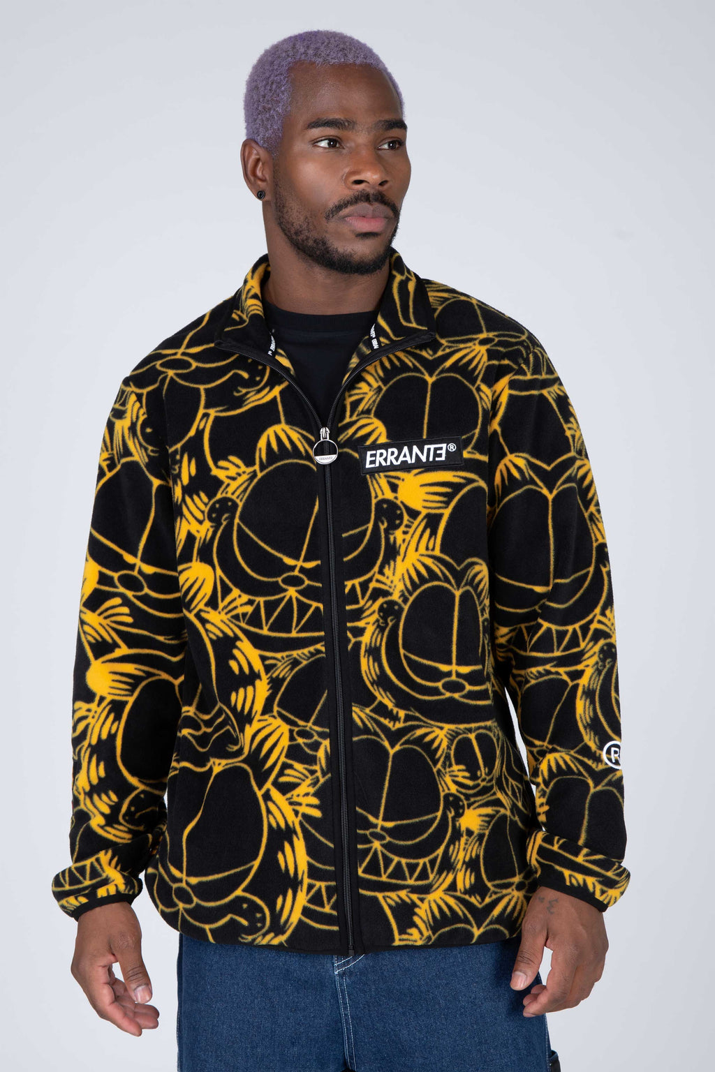 Poleron Polar Zip Garfield Everywhere Negro/Amarillo ERRANTE