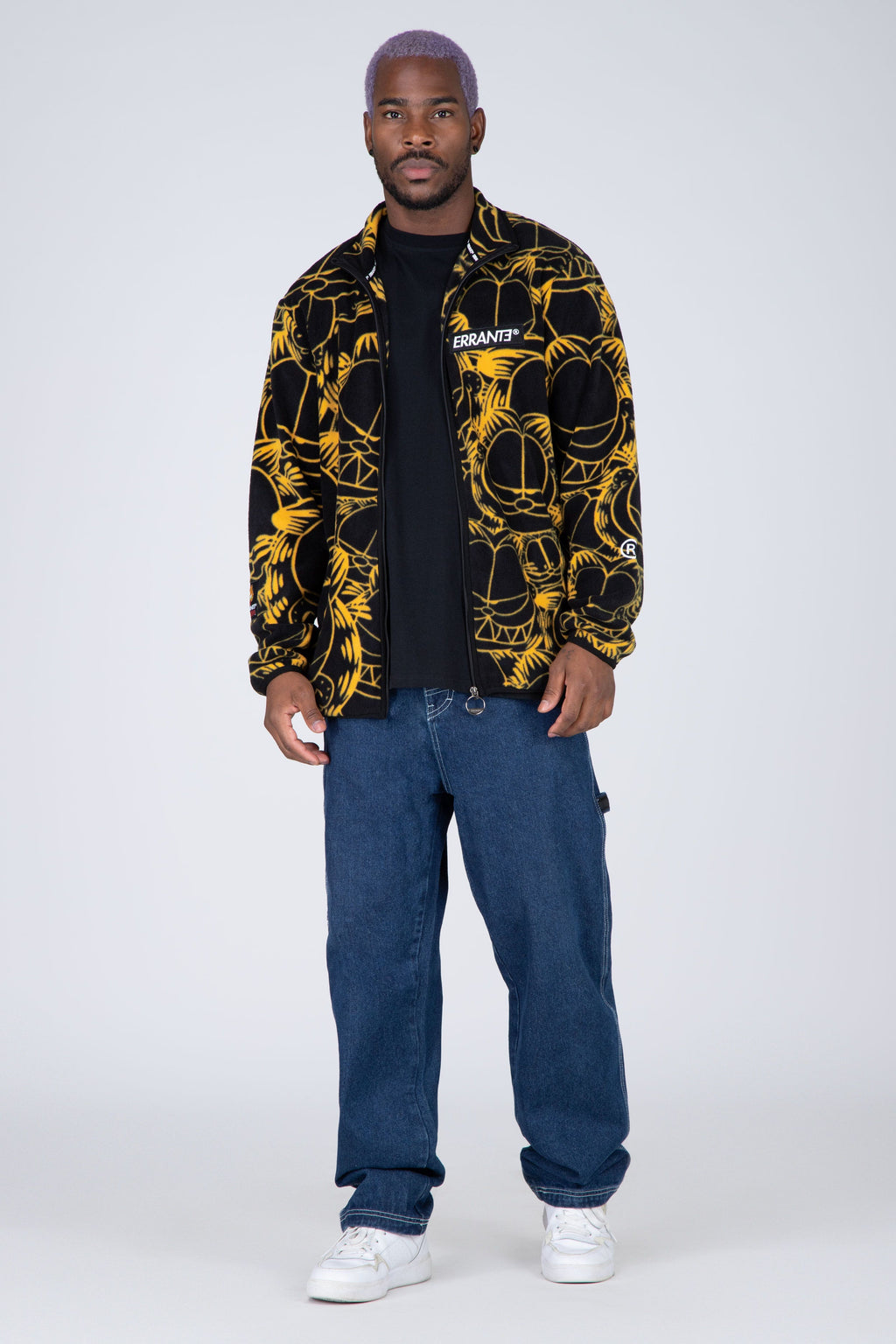 Poleron Polar Zip Garfield Everywhere Negro/Amarillo ERRANTE