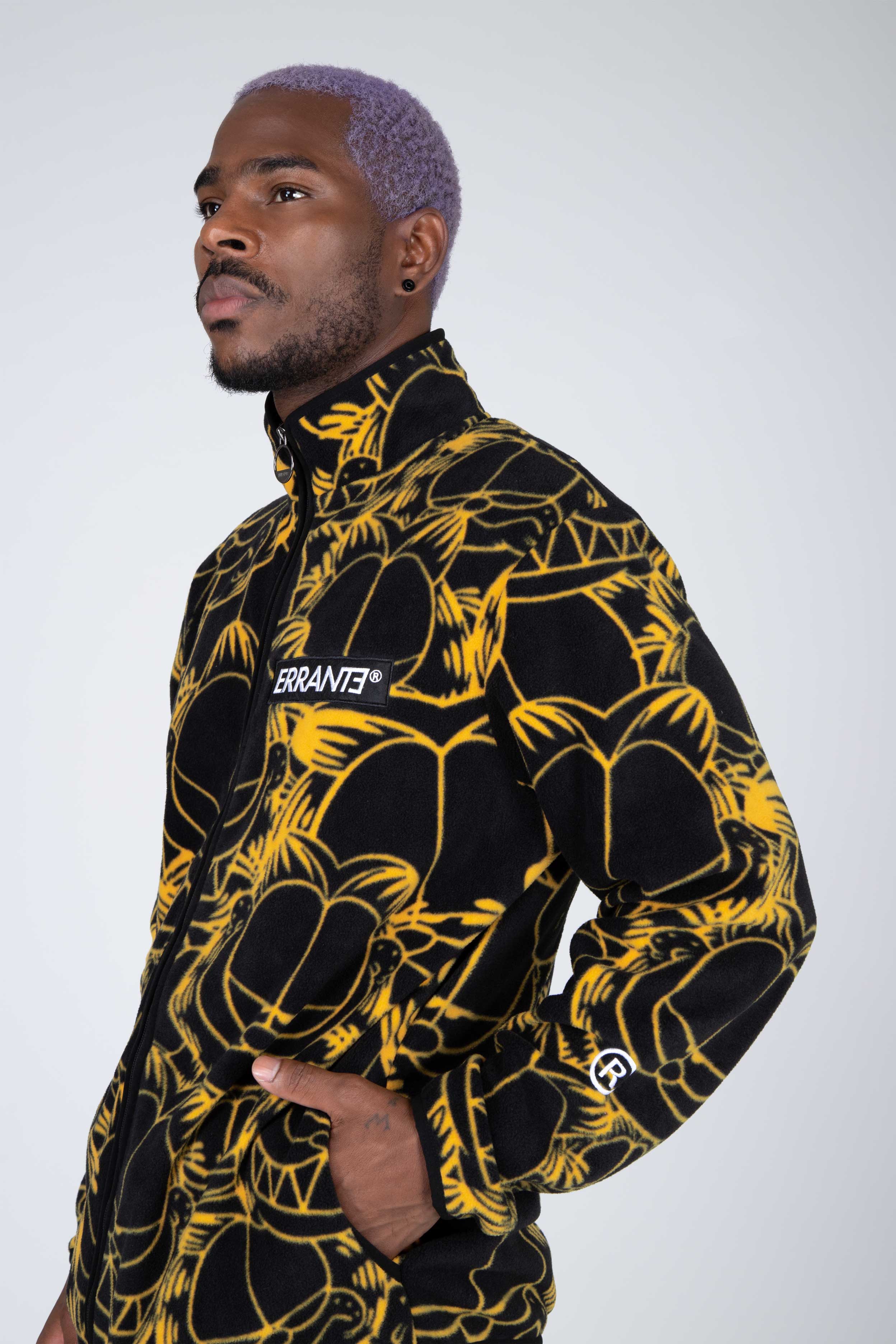Poleron Polar Zip Garfield Everywhere Negro/Amarillo ERRANTE