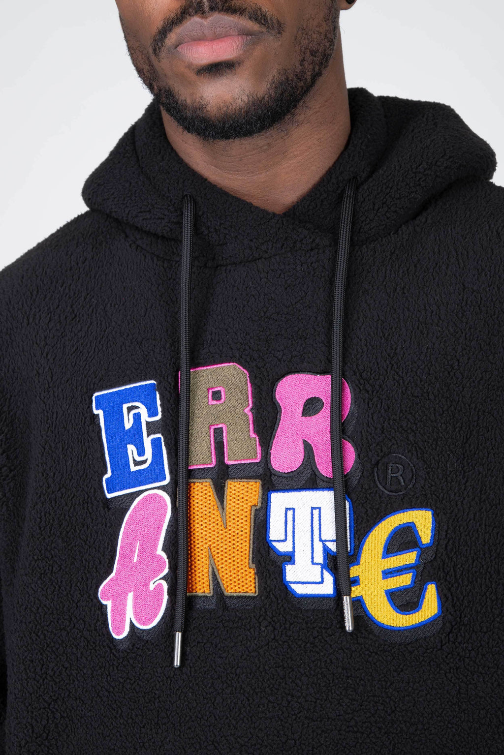 Poleron Polar Soft Hood Colorful Negro ERRANTE