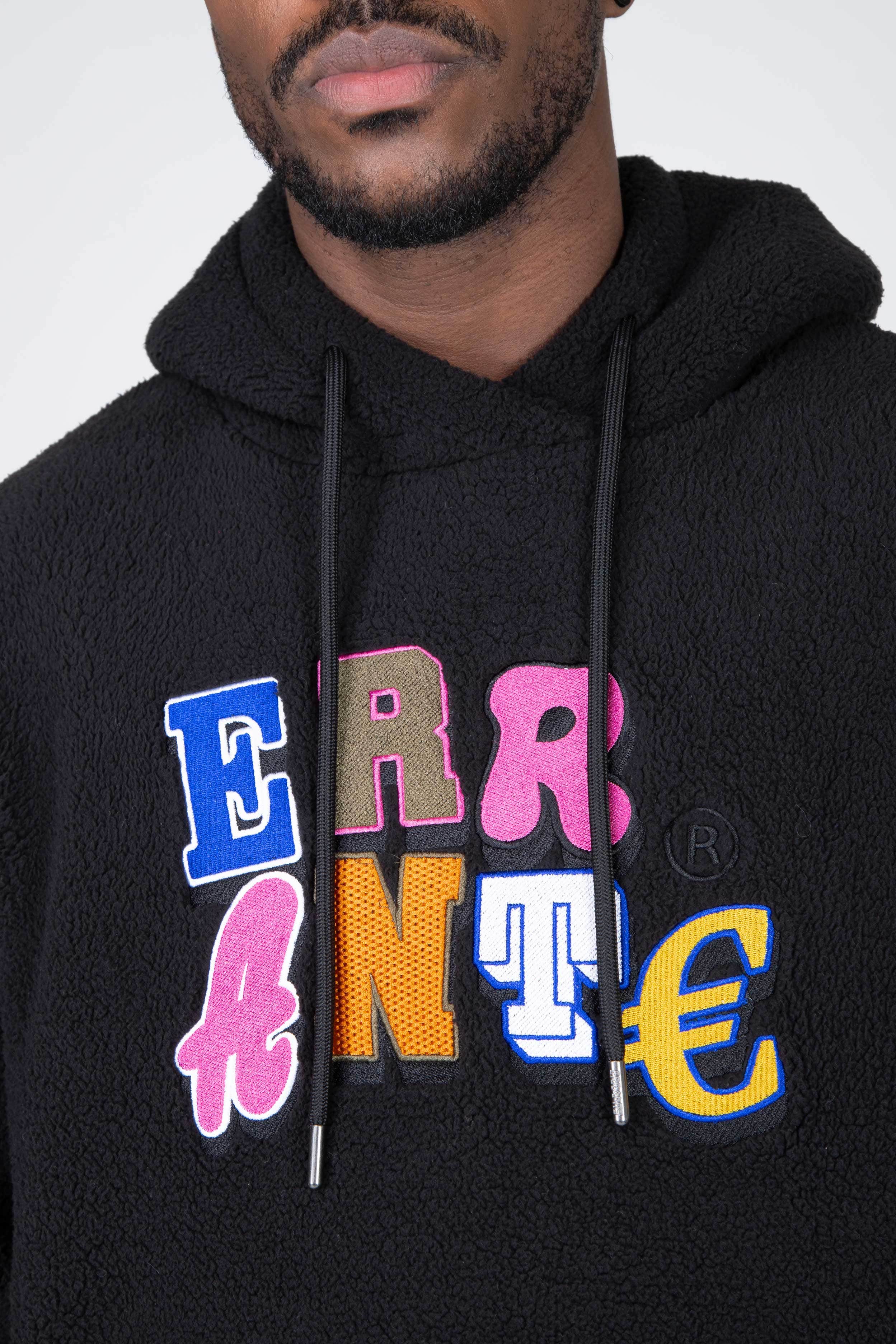 Poleron Polar Soft Hood Colorful Negro ERRANTE