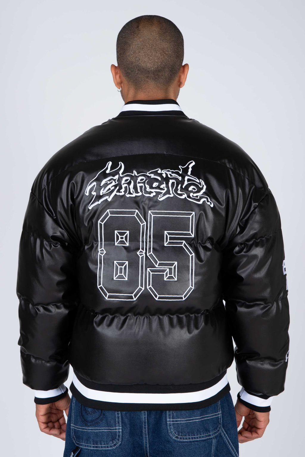 Parka Bomber Bicolor Negro ERRANTE