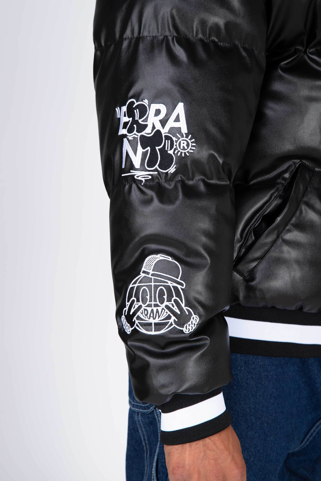Parka Bomber Bicolor Negro ERRANTE
