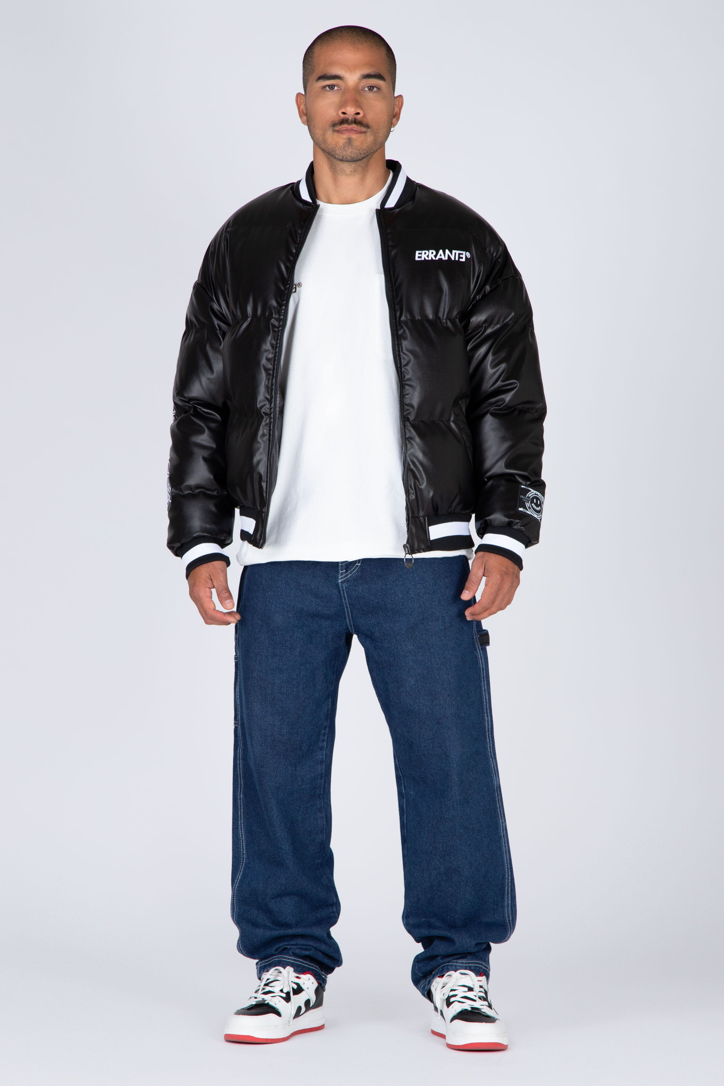 Parka Bomber Bicolor Negro ERRANTE