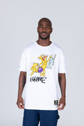Polera Manga Corta Catdog Magazine Blanco ERRANTE