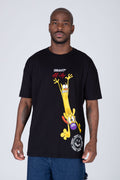 Polera Manga Corta Catdog Siamese Negro ERRANTE