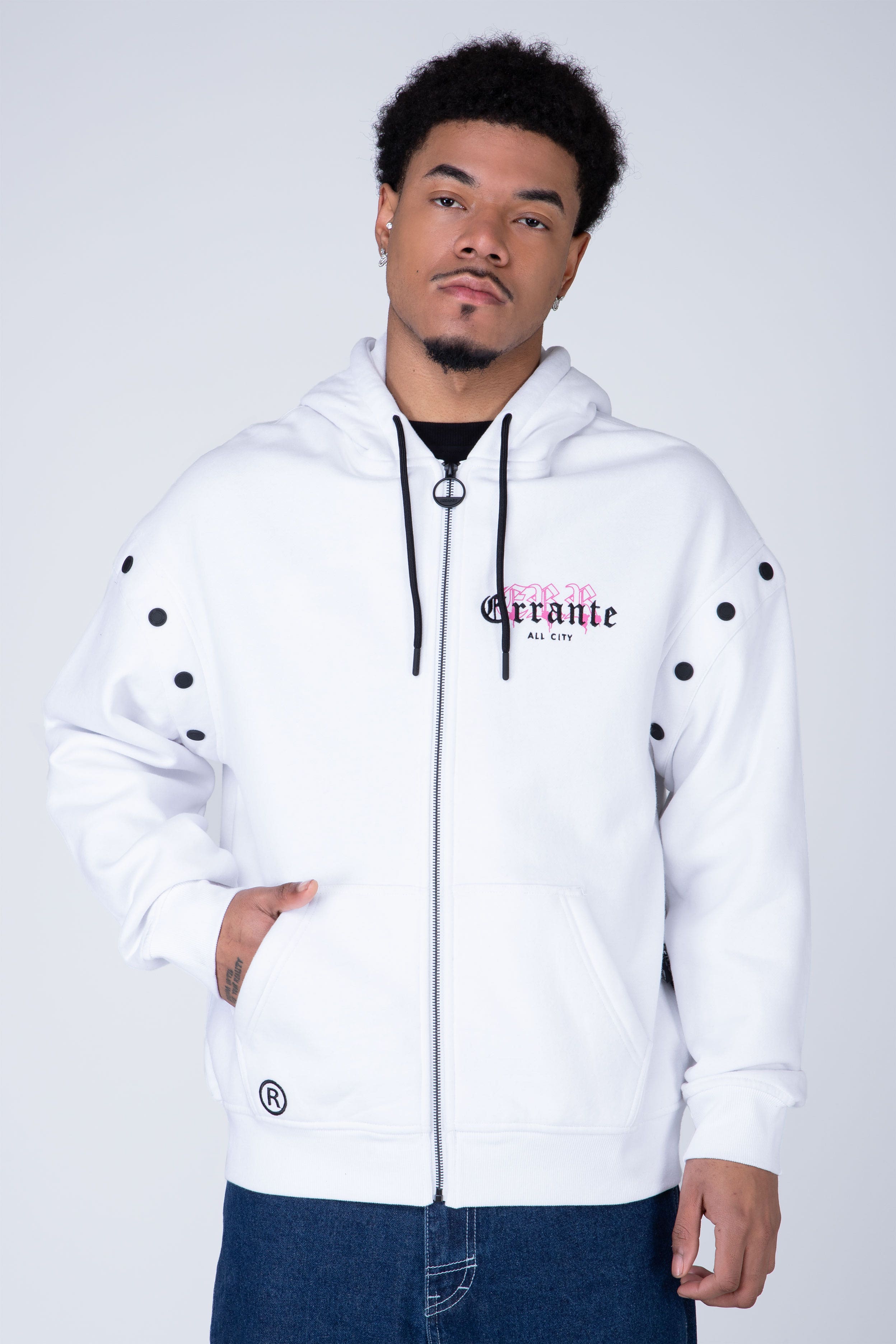 Poleron Zip Snaps Blanco ERRANTE