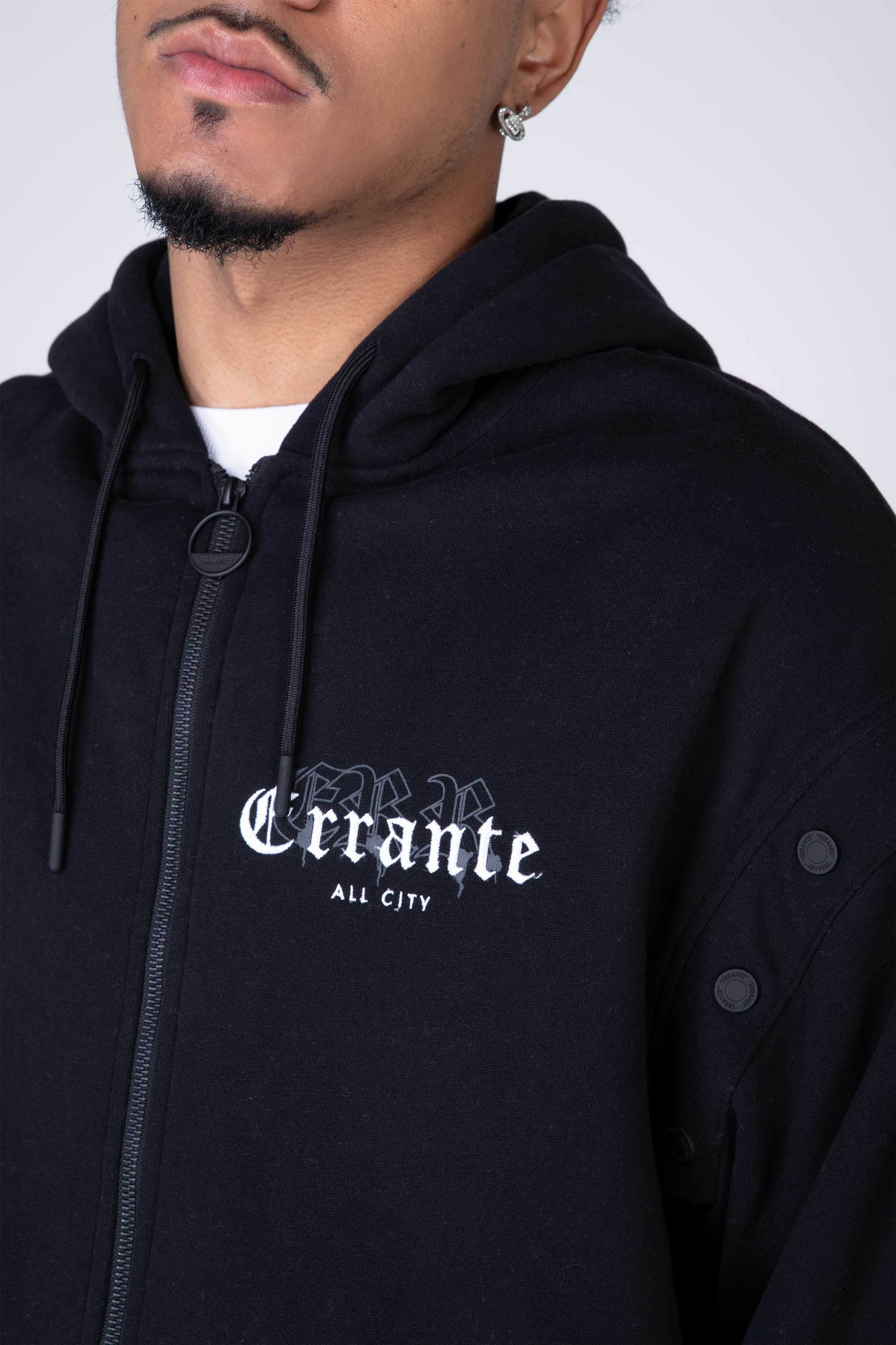 Poleron Zip Snaps Negro ERRANTE