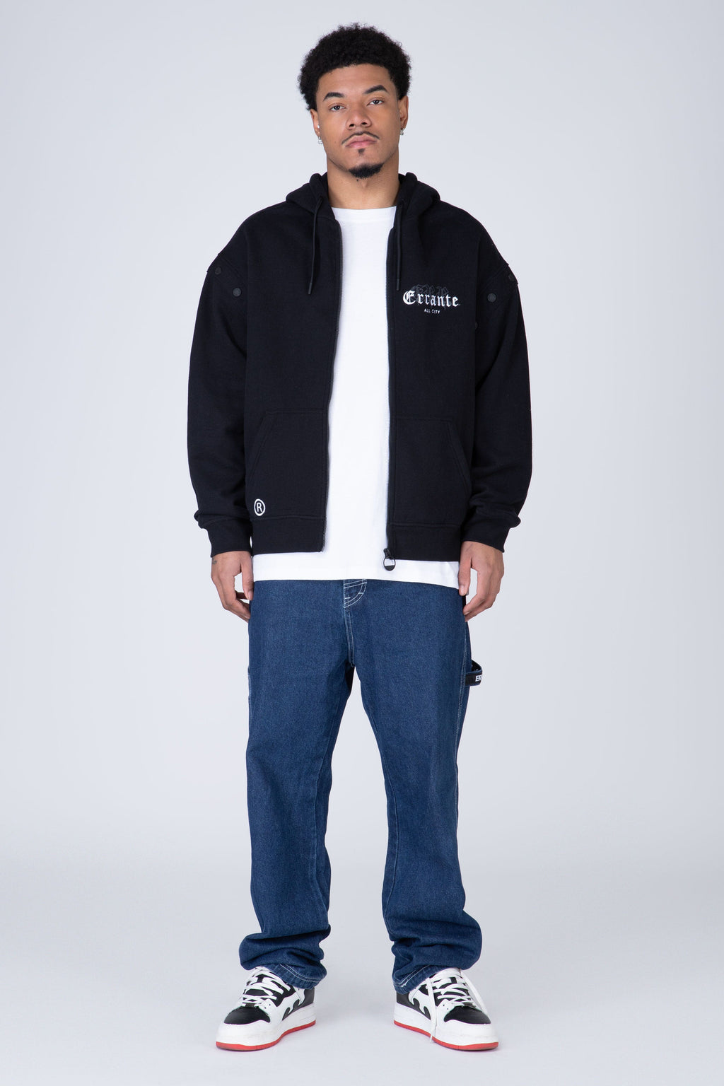 Poleron Zip Snaps Negro ERRANTE